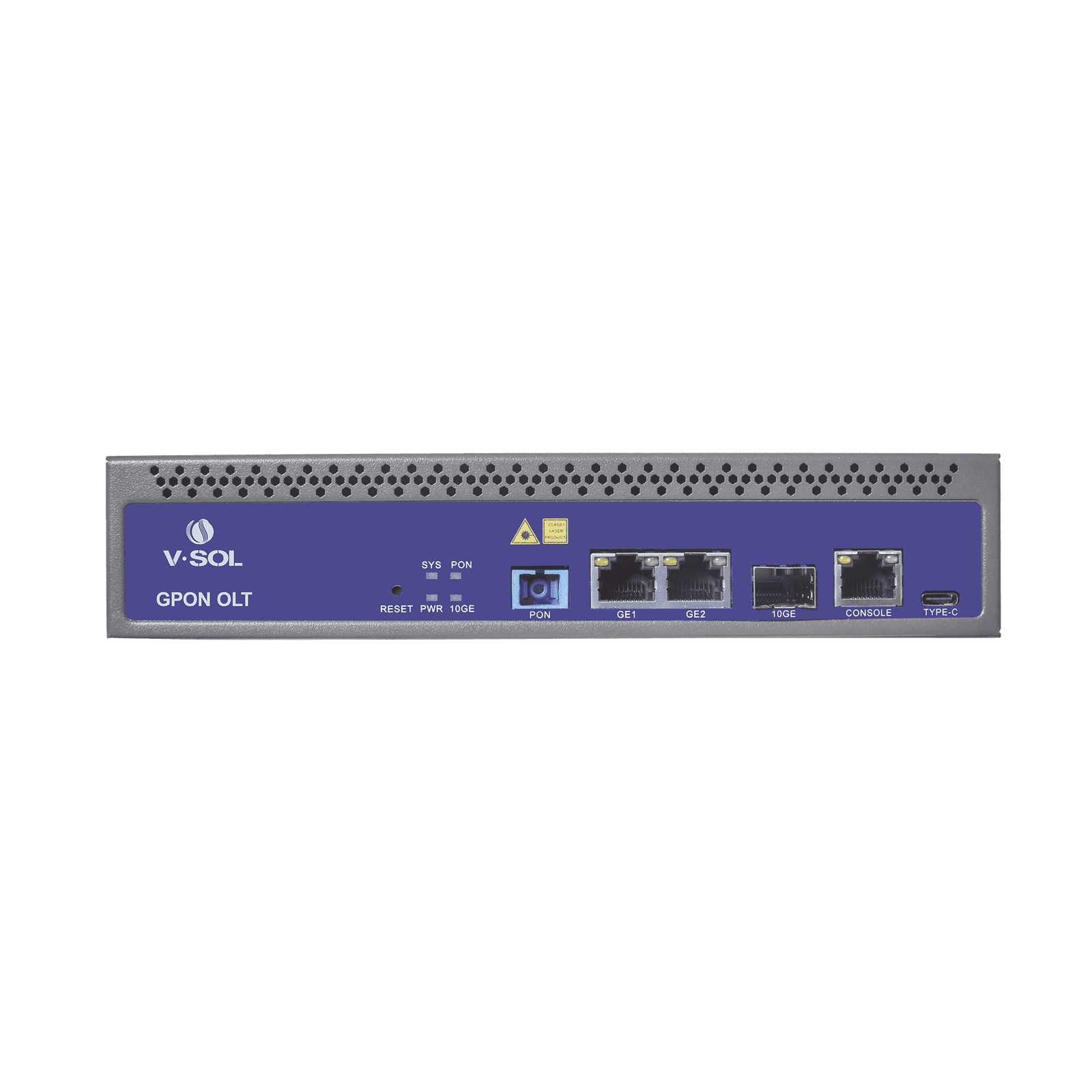 OLT de 1 puerto GPON con 3 puertos Uplink (2 puertos Gigabit Ethernet + 1 puerto SFP/SFP+) , hasta 128 ONUS, V1600-GS 216430 - V-SOL