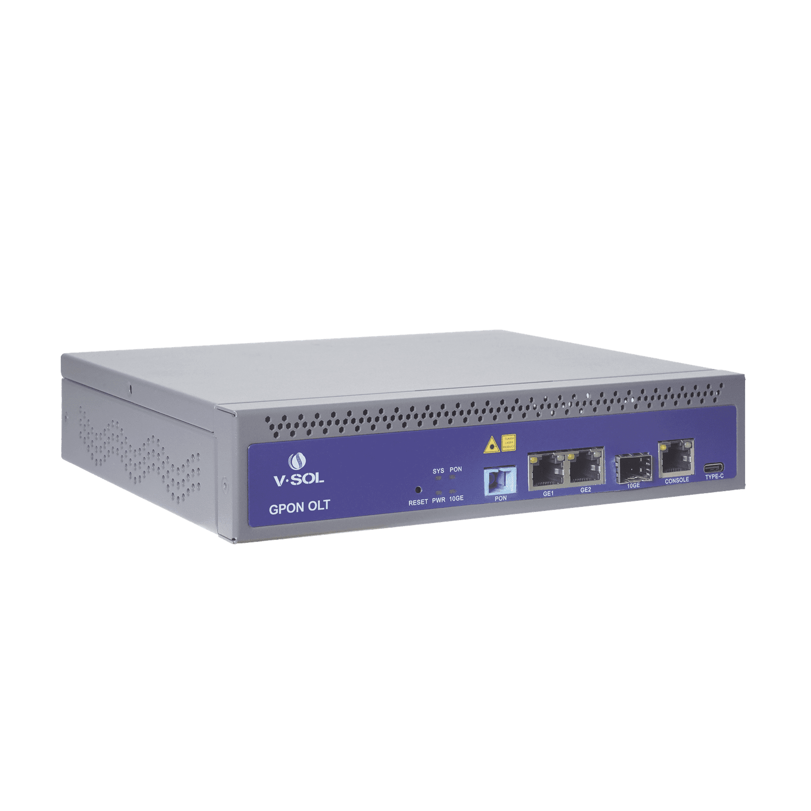 OLT de 1 puerto GPON con 3 puertos Uplink (2 puertos Gigabit Ethernet + 1 puerto SFP/SFP+) , hasta 128 ONUS, V1600-GS 216430 - V-SOL
