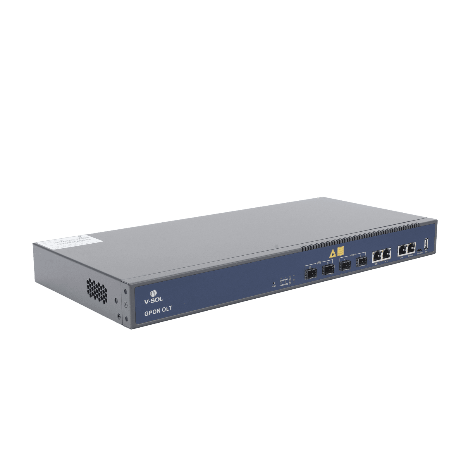 OLT de 2 puertos GPON + 4 puertos Uplink (2 puertos Gigabit Ethernet + 2 puerto SFP/SFP+) , hasta 256 ONUS V1600-GT - V-SOL
