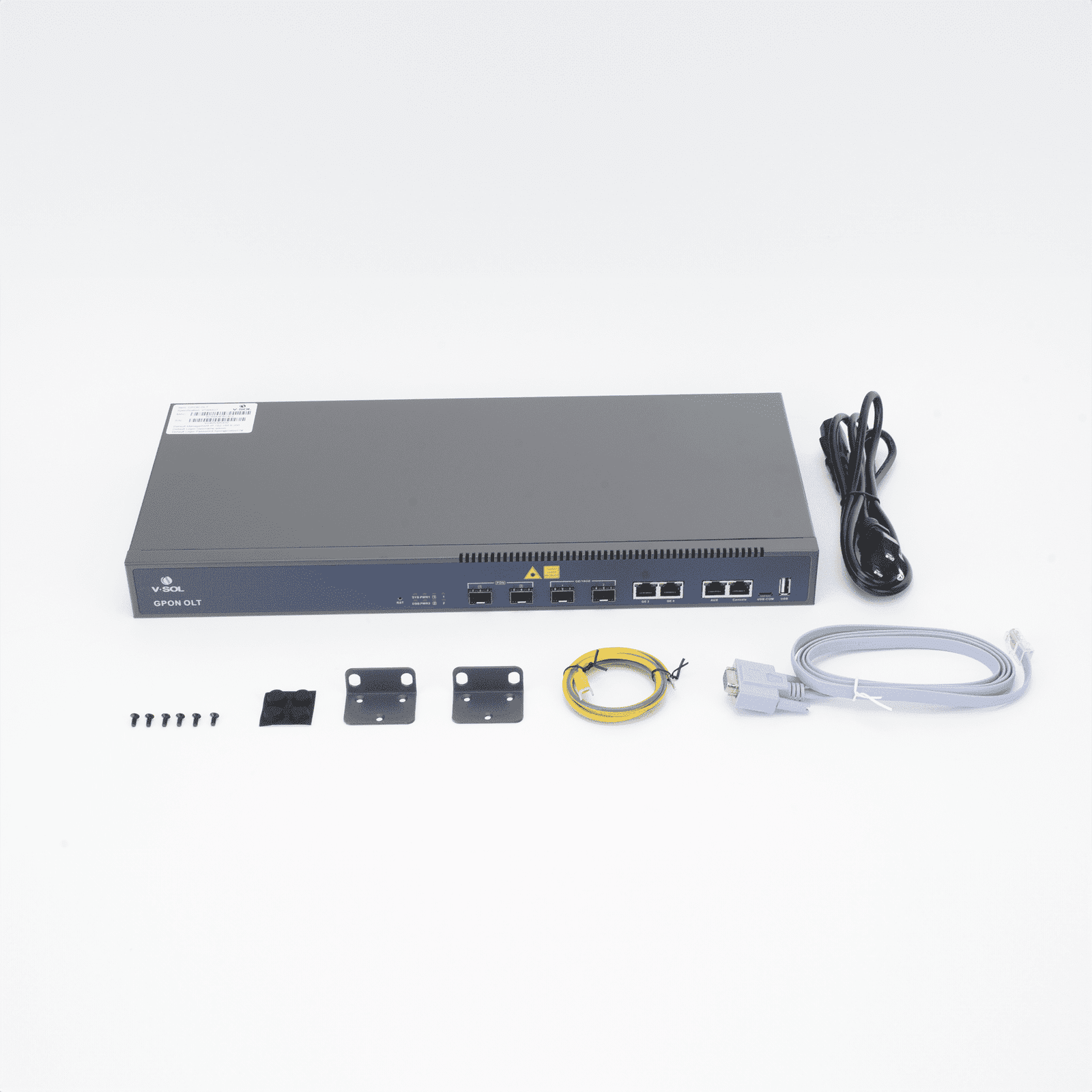 OLT de 2 puertos GPON + 4 puertos Uplink (2 puertos Gigabit Ethernet + 2 puerto SFP/SFP+) , hasta 256 ONUS V1600-GT - V-SOL