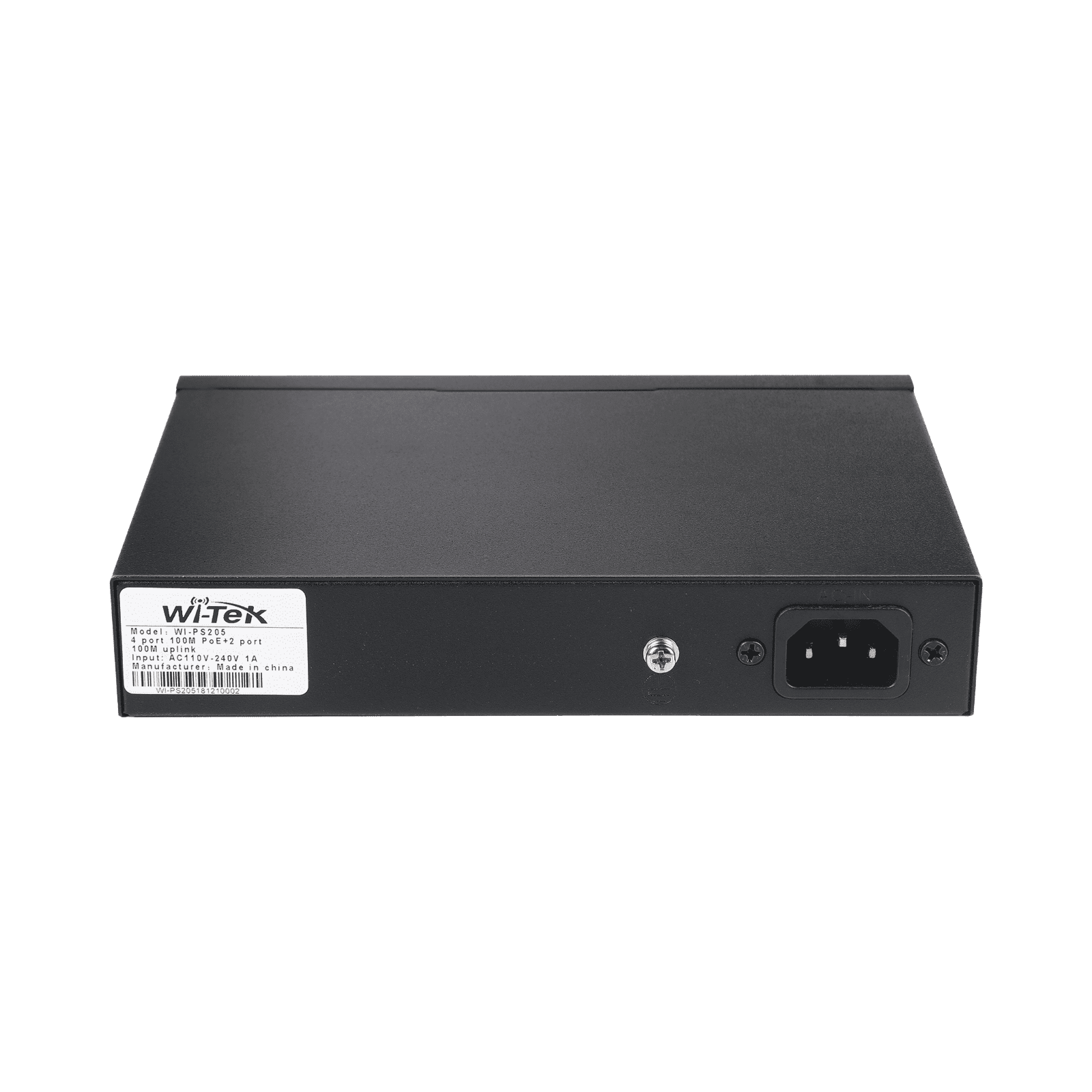Switch PoE (802.3af/at/bt) / No administrable de largo alcance / Hasta 250m / 4×10/100Mbps (PoE) + 2×10/100Mbps Uplink / Presupuesto 65 W WI-PS205 170793 - WI-TEK