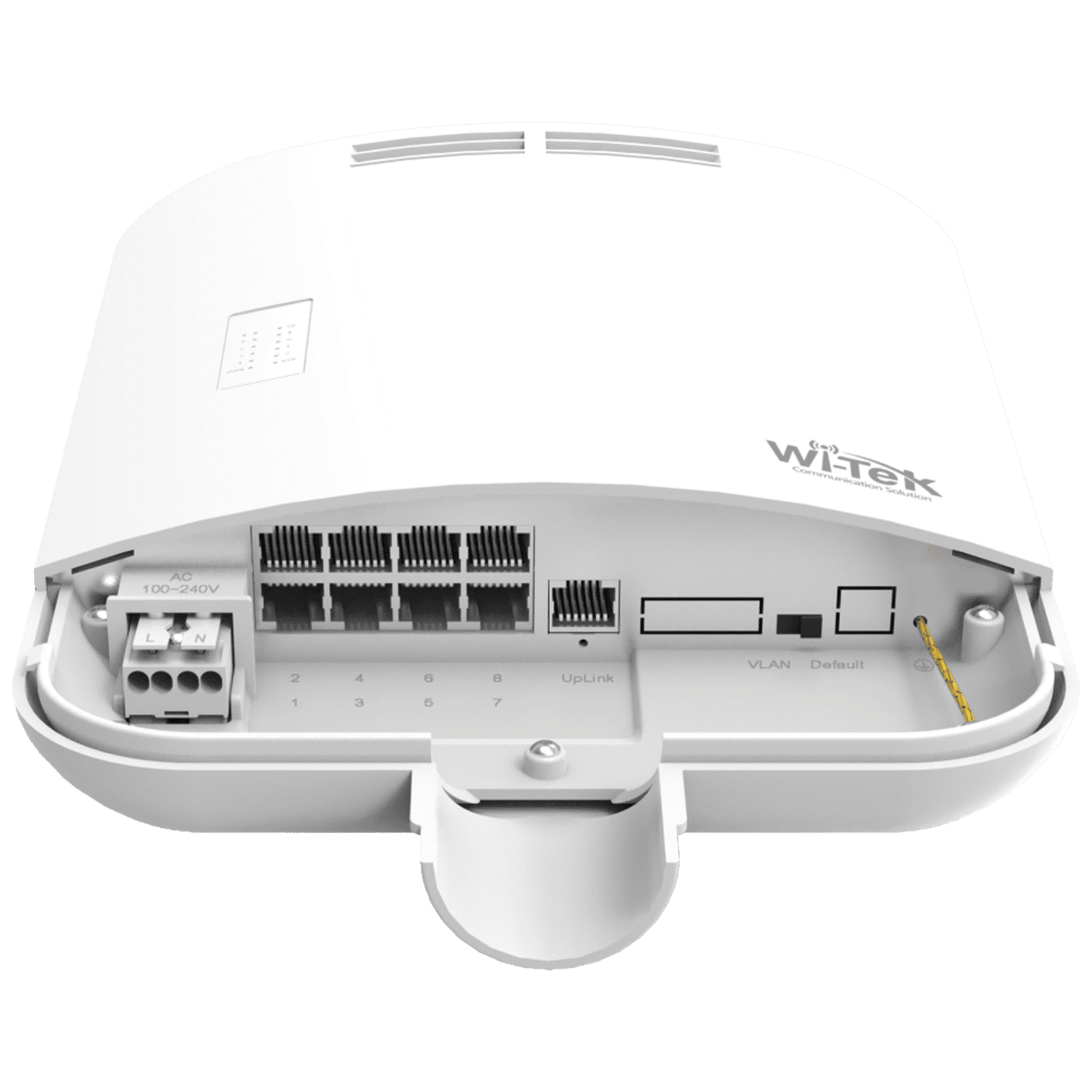 Switch CCTV PoE para exterior / No administrable / Con 8 puertos 10/100 Mbsp PoE af/at / 1 Puertos Uplink 10/100 MBPS /  Presupuesto 120 W / Ideal para Aplicaciones de Videovigilancia WI-PS209-O - WI-TEK