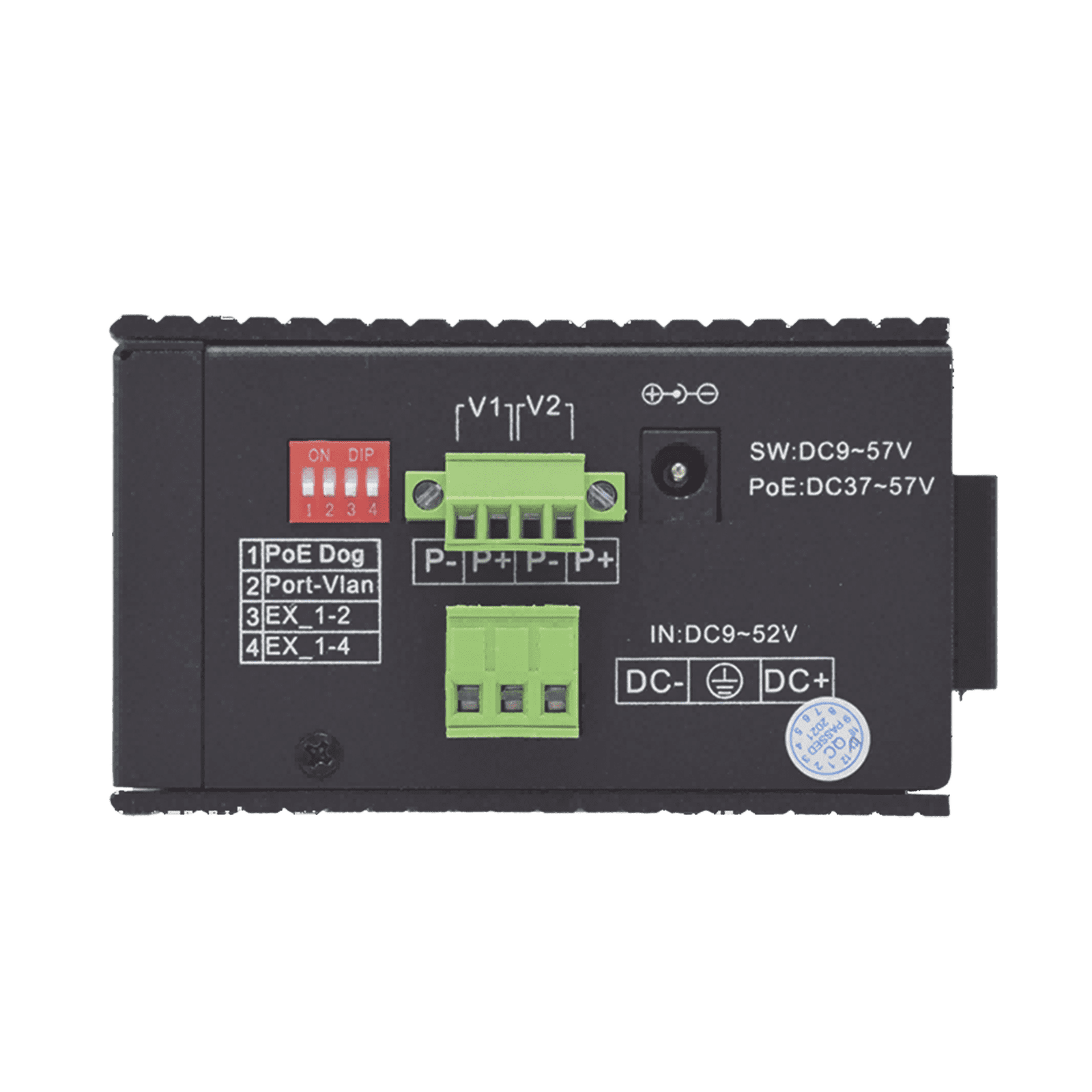 Switch Industrial PoE++ / No administrable / Con 4 puertos Gigabit PoE / 1 puerto Gigabit Uplink / Presupuesto 120W WI-PS305G-I-DC 218590 - WI-TEK