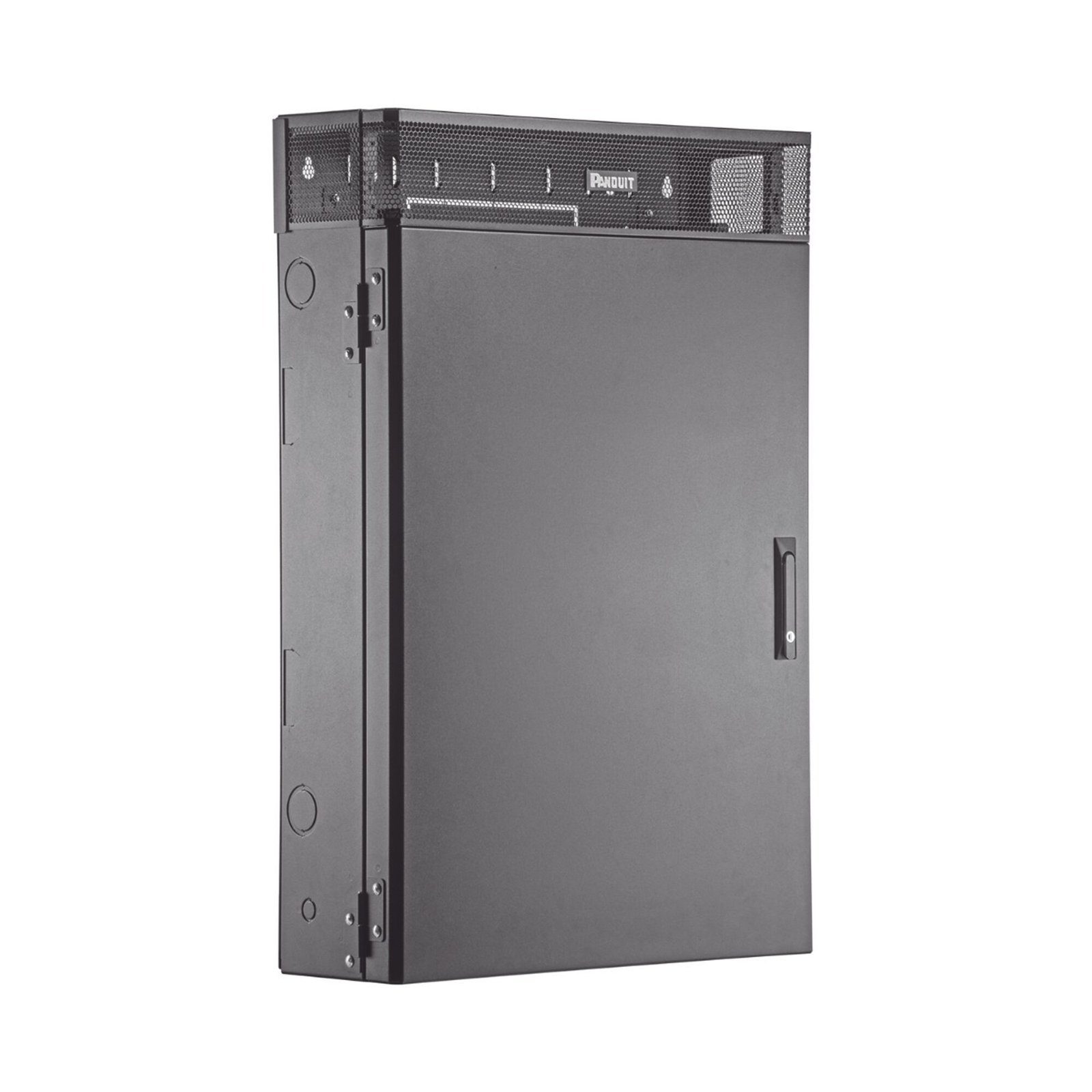 Gabinete de Montaje en Pared TrueEdge™, Con 3 UR para Equipo Activo y 3 UR para Paneles de Parcheo, Fabricado en Acero, Color Negro WME3BL - PANDUIT