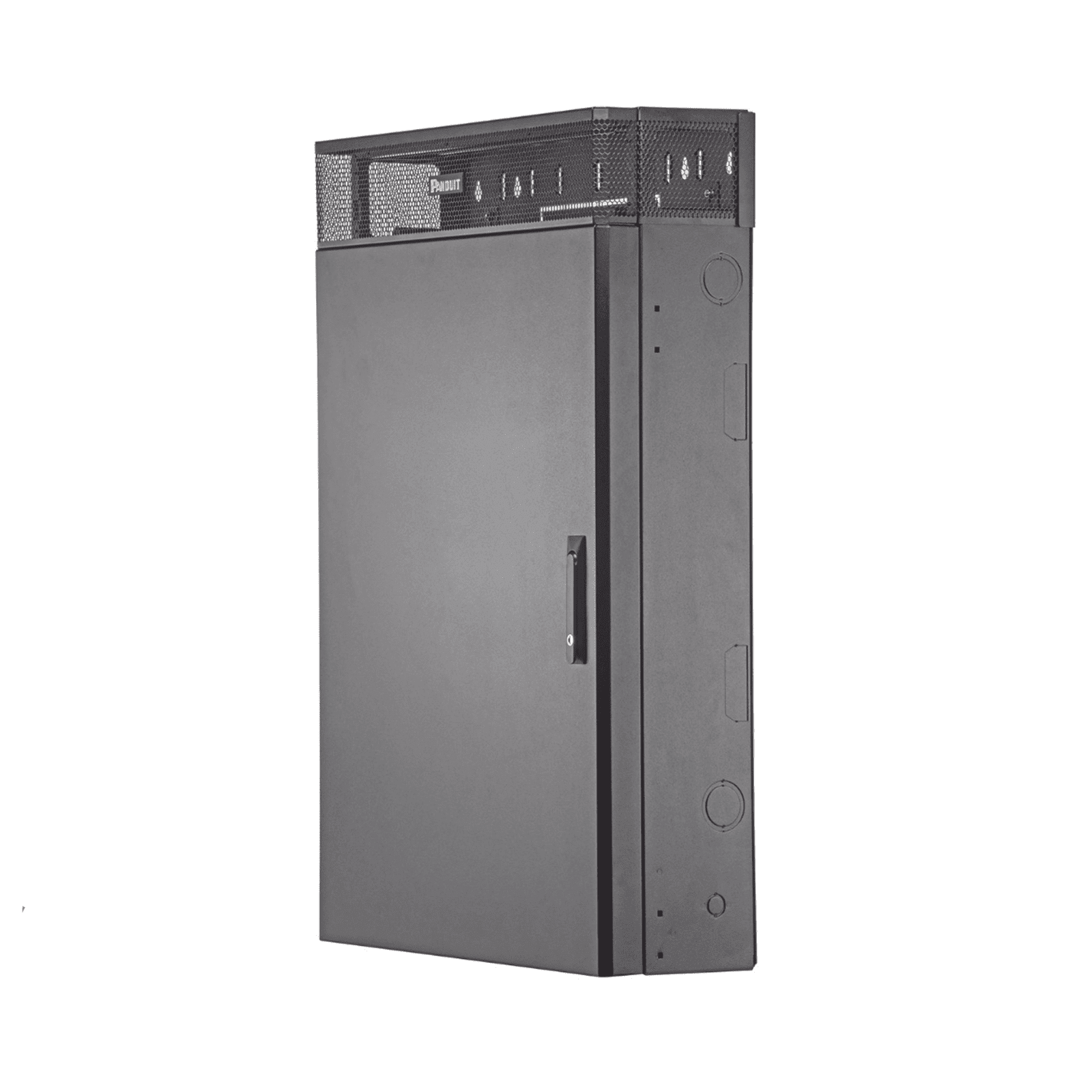 Gabinete de Montaje en Pared TrueEdge™, Con 3 UR para Equipo Activo y 3 UR para Paneles de Parcheo, Fabricado en Acero, Color Negro WME3BL - PANDUIT