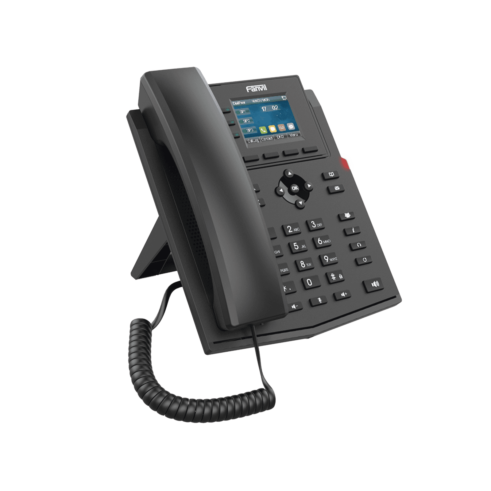 Teléfono IP empresarial para 4 líneas SIP con pantalla LCD de 2.4 pulgadas a color, Opus y conferencia de 3 vías, PoE. X303P 215171 - FANVIL