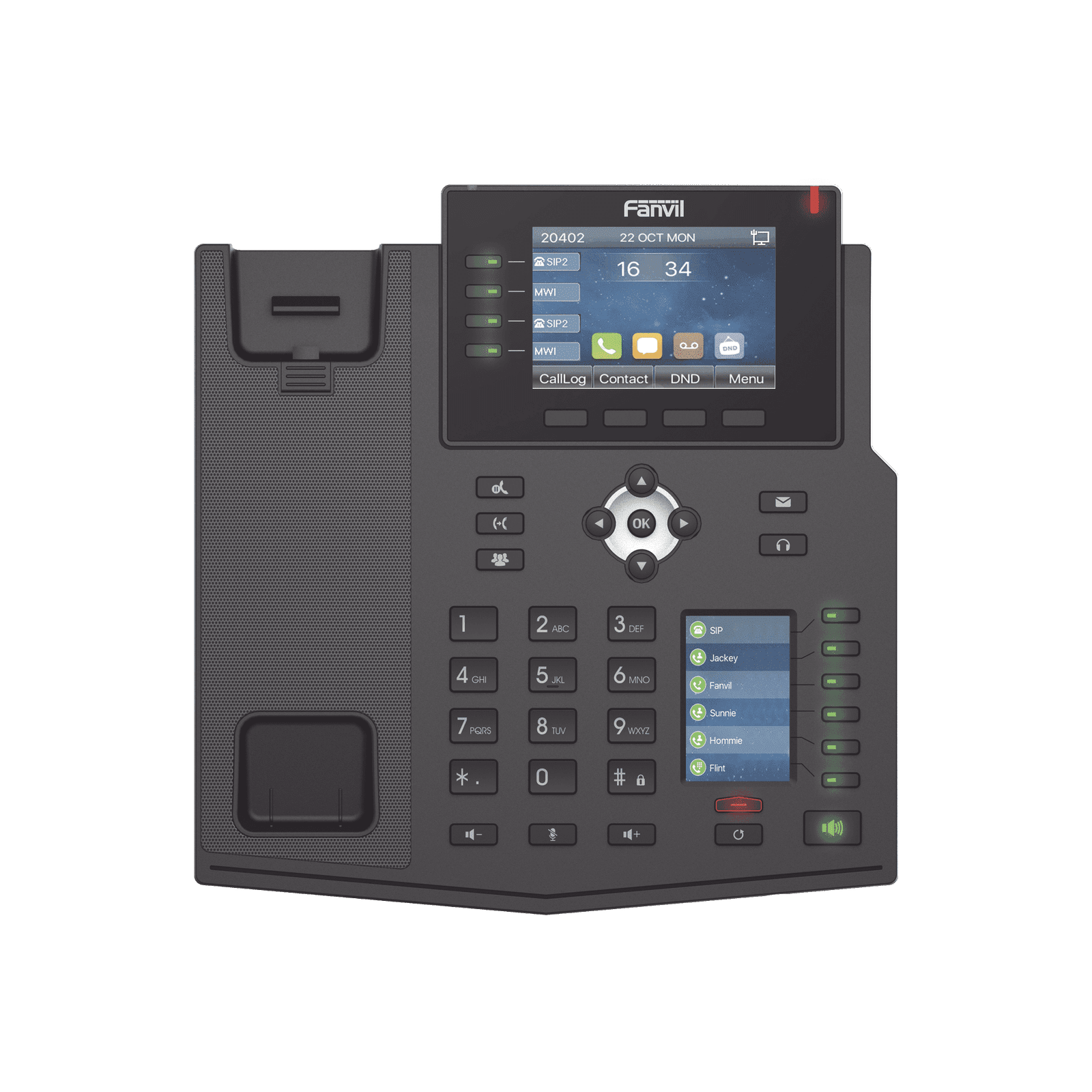 Teléfono IP Empresarial con Estándares Europeos, 16 líneas SIP con pantalla LCD a color 3.5″, 30 teclas DSS/BLF, puertos Gigabit, IPv6, Opus y conferencia de 3 vías, PoE/DC X5U 174455 - FANVIL