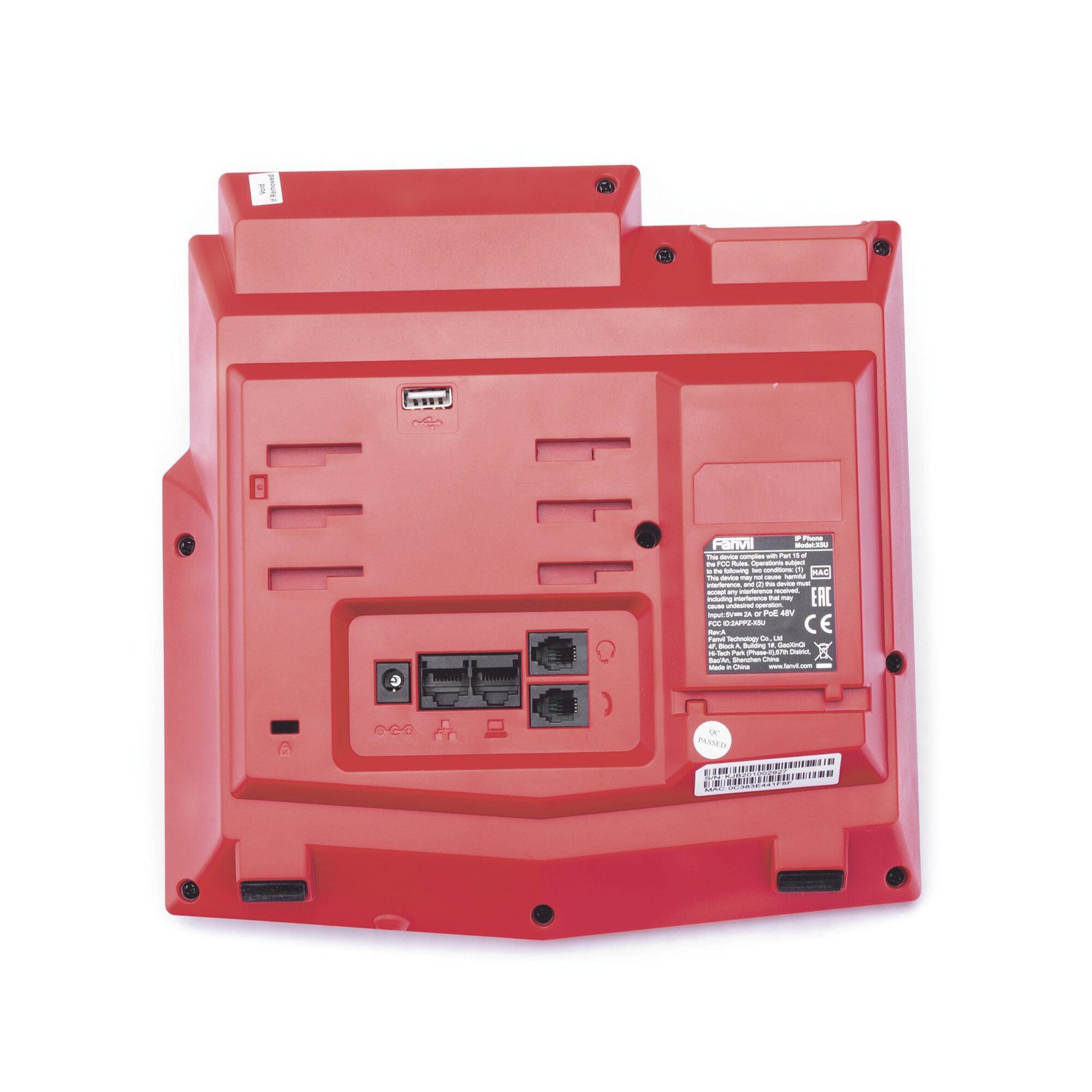 Teléfono IP Empresarial con Estándares Europeos, 16 lineas SIP con pantalla LCD de 3.5″ a color, 6 teclas DSS/BLF, puertos Gigabit, IPv6, Opus y conferencia de 3 vías, PoE/DC (incluye fuente). X5U-R 184454 - FANVIL
