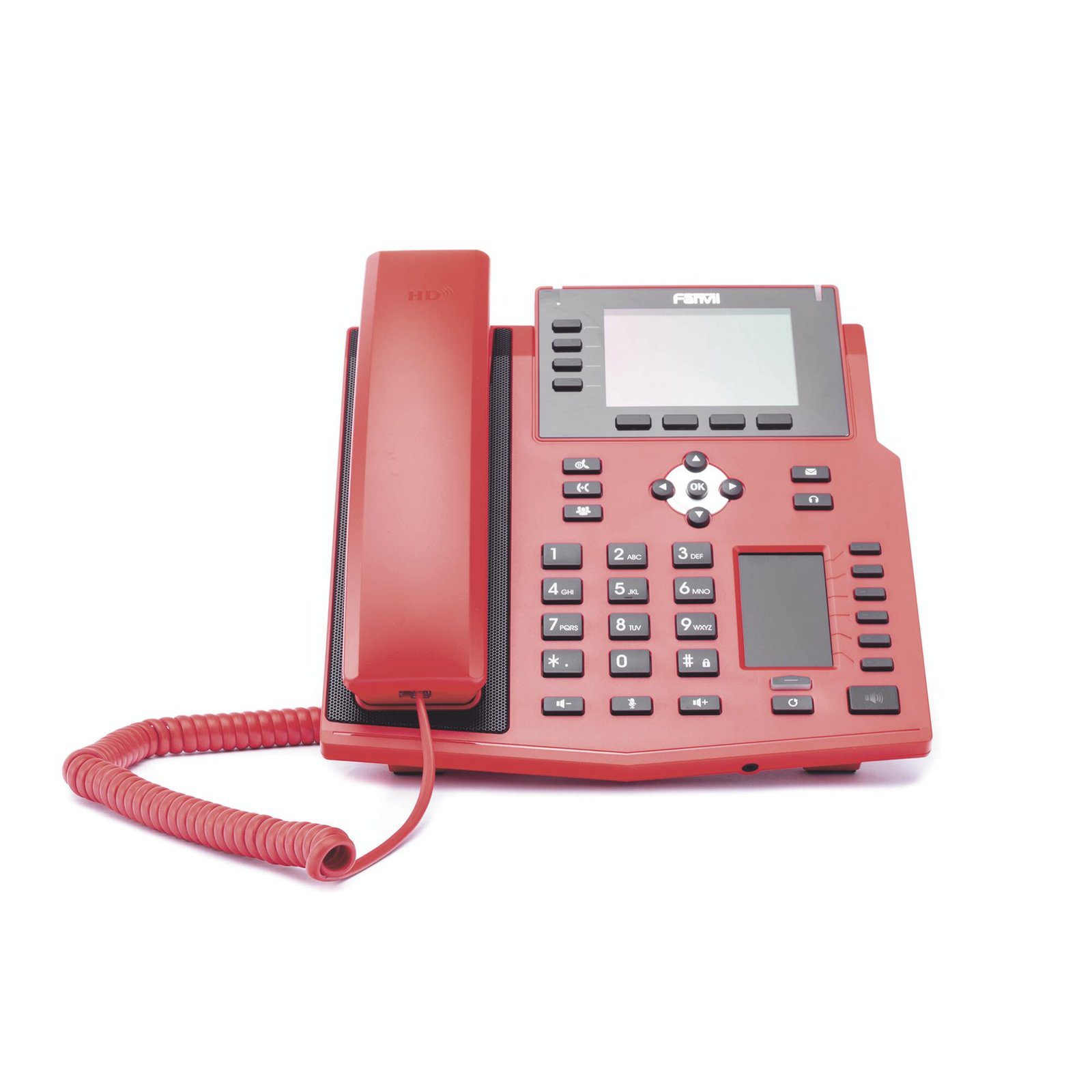 Teléfono IP Empresarial con Estándares Europeos, 16 lineas SIP con pantalla LCD de 3.5″ a color, 6 teclas DSS/BLF, puertos Gigabit, IPv6, Opus y conferencia de 3 vías, PoE/DC (incluye fuente). X5U-R 184454 - FANVIL