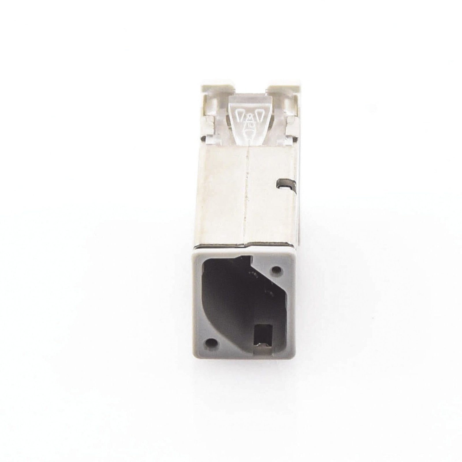 Jack Z-MAX Cat6A, Blindado, Montaje híbrido en Placa de Pared (Plano y Angulado), Color Blanco, Versión Bulk (Sin Empaque Individual) Z6A-S02B - SIEMON
