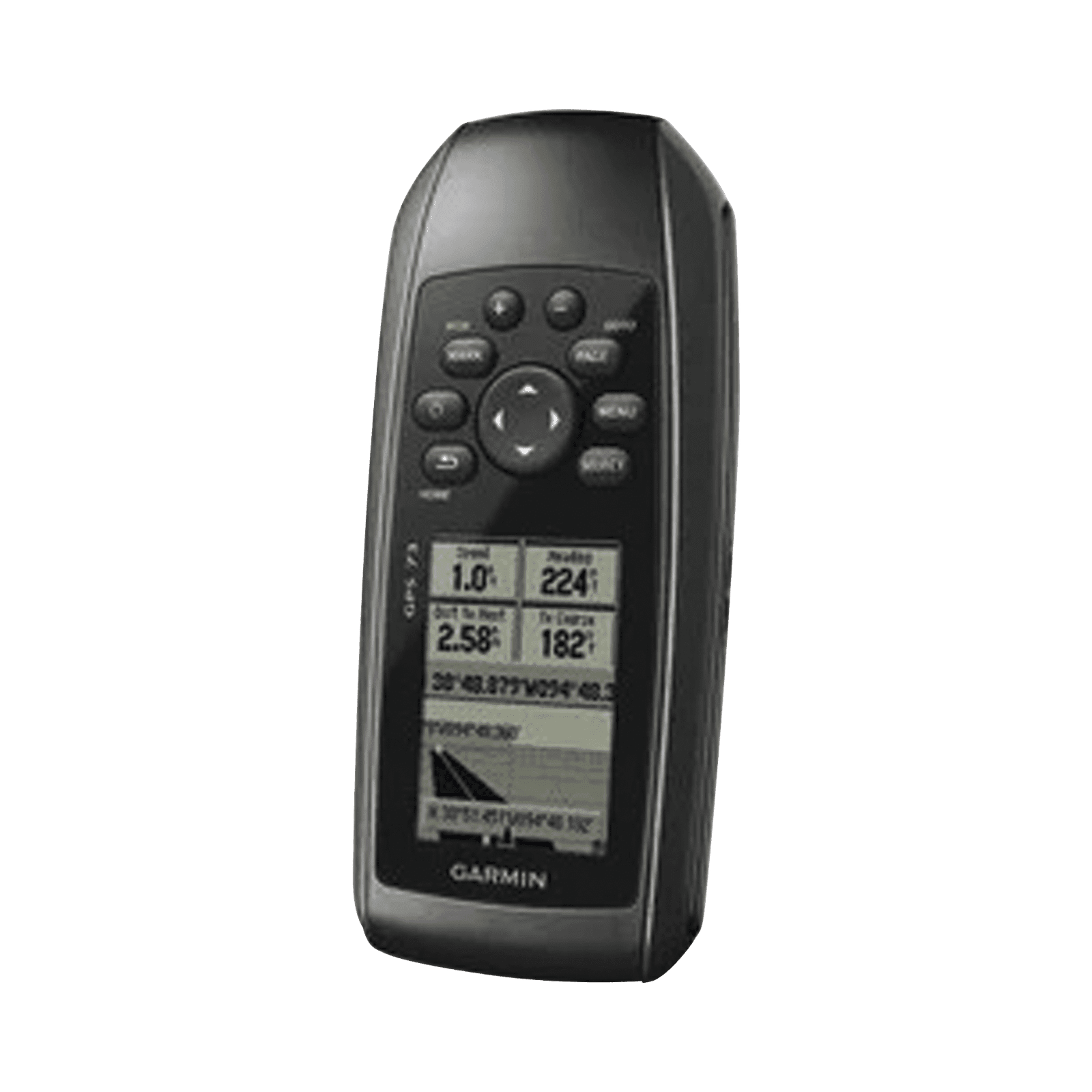 GPS portátil GPSMAP 73 con pantalla de cristal liquido, escala de 4 niveles de gris, hasta mil puntos de almacenamiento interno, sumergible y flotante. 10-01504-00 - GARMIN