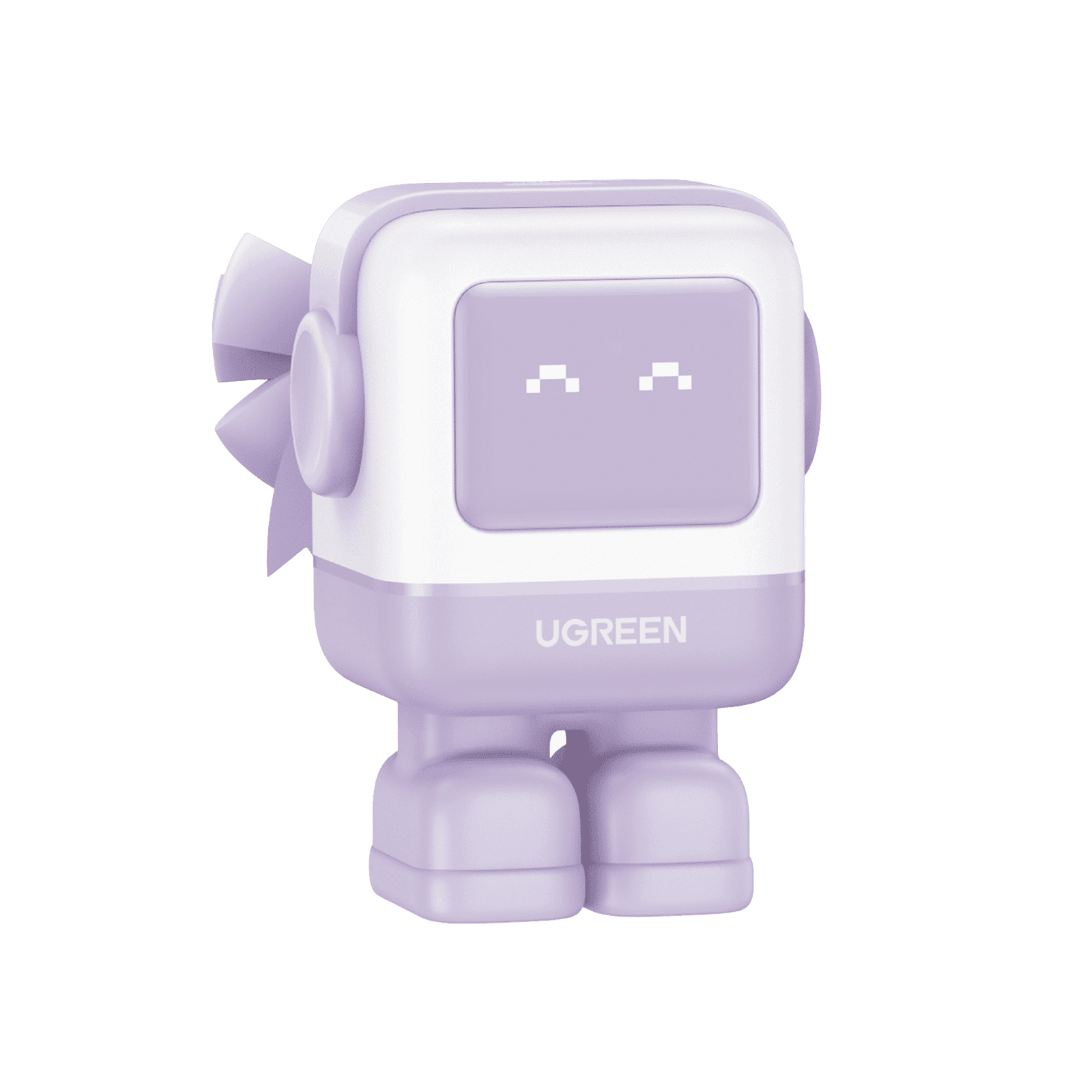 Cargador RobotGaN de 65W Serie Nexode | 3 Puertos de Carga Rápida | 2 USB-C | 1 USB-A | PD 3.0 | QC 4.0 | Carga Inteligente | Tecnología GaN II | Zapato Magnético Extraíble | Carcasa Ignifuga | Pantalla LED. 35314 - UGREEN