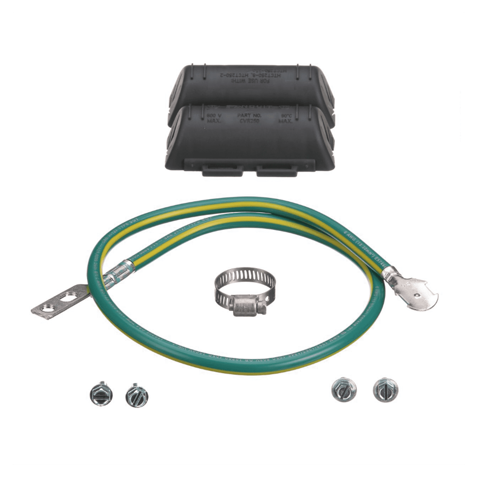 KIT de Tierra Física de Cable Blindado 6 AWG. Color Verde / Amarillo con Terminación en Extremos. ACG24K - PANDUIT