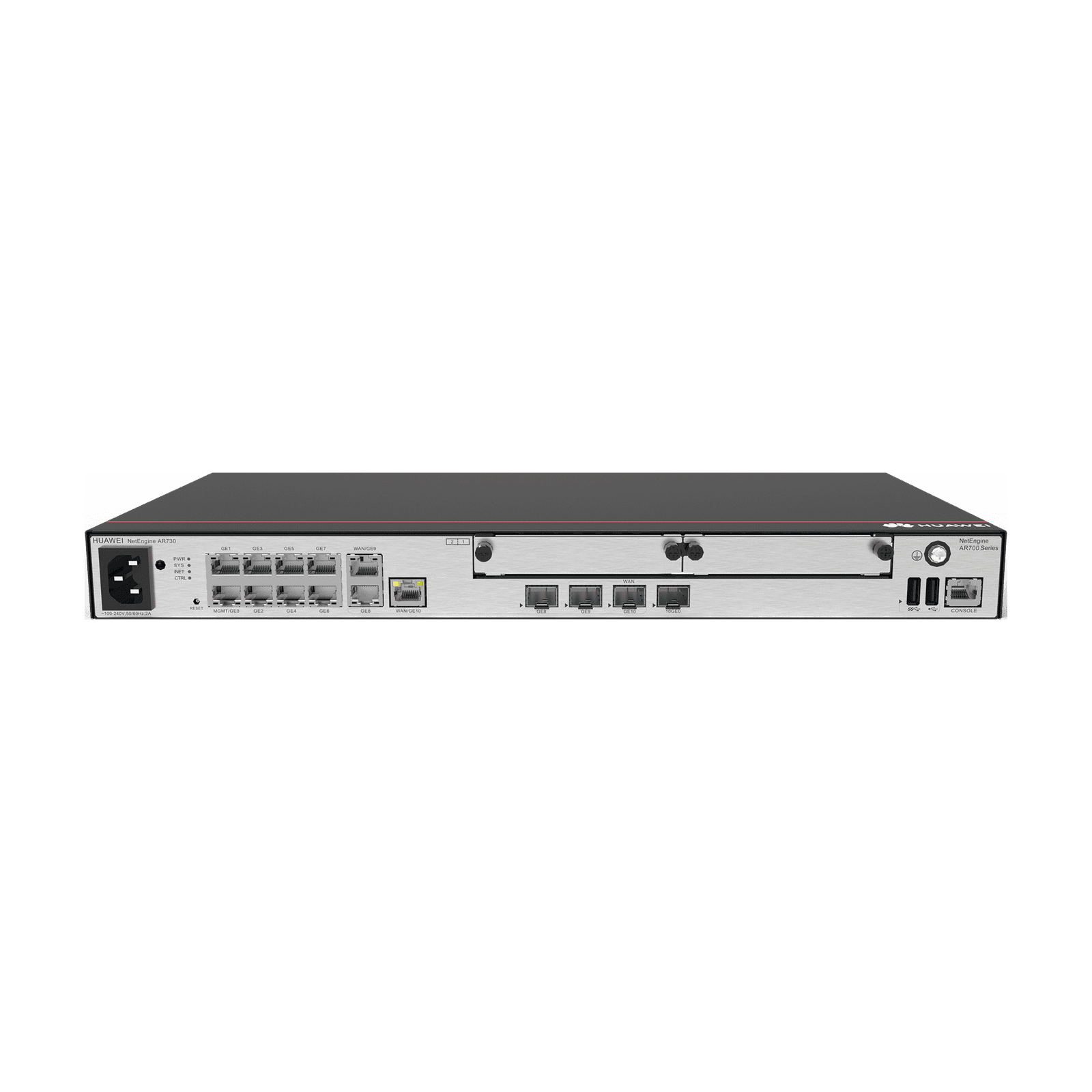 Router Empresarial / 2 puertos 10/100/1000 Mbps combo 2 puerto SFP + 1 puerto SFP+ (WAN) / 8 puerto 10/100/1000 Mbps(WAN/LAN) / Rendimiento 6 Gbps / VPN / Balanceo de Cargas / Hasta 1200 Clientes / Administración Nube Gratis AR730 223820 - HUAWEI