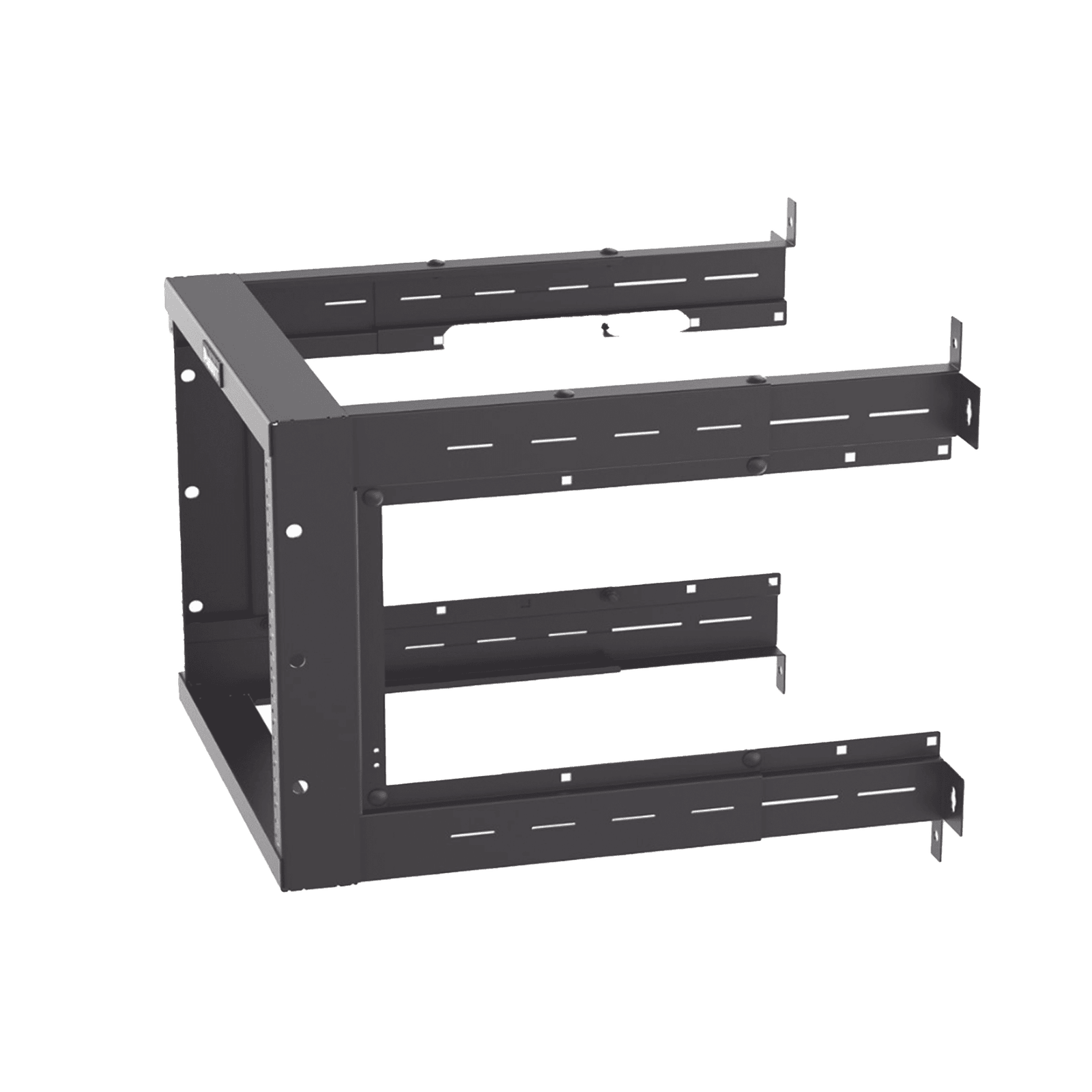 Rack PanZone® de Montaje en Pared, de 19in, Profundidad Ajustable, Rieles Numerados y Roscados #12-24, 9 UR, Color Negro AWMR9 - PANDUIT