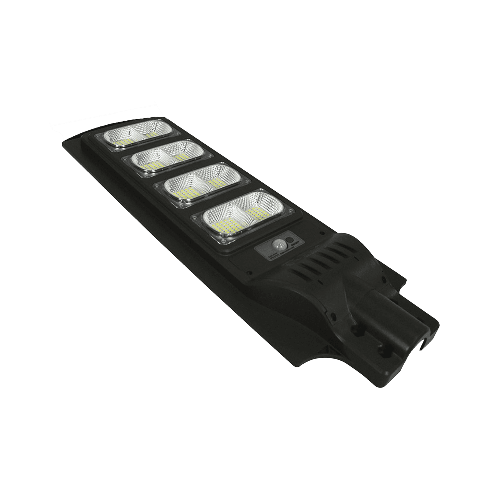 Alumbrado Publico con Panel Solar y Sensor de Movimiento de 160 W/ Luz Blanca 6 500 °k/ Dimensiones 720 x 240 mm / Ángulo de Luz 120°. JALP-SOL-01-160 - JWJ