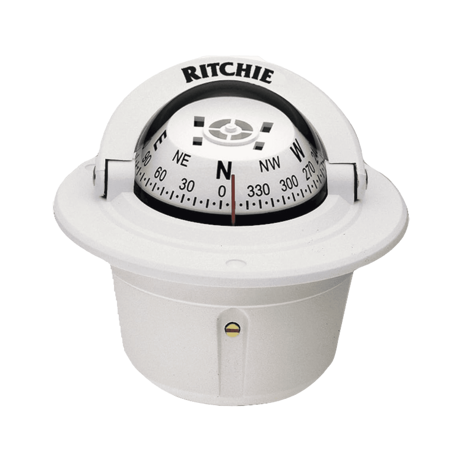 Brújula serie Explorer en color blanco, con iluminación nocturna color verde. F-50W - RITCHIE