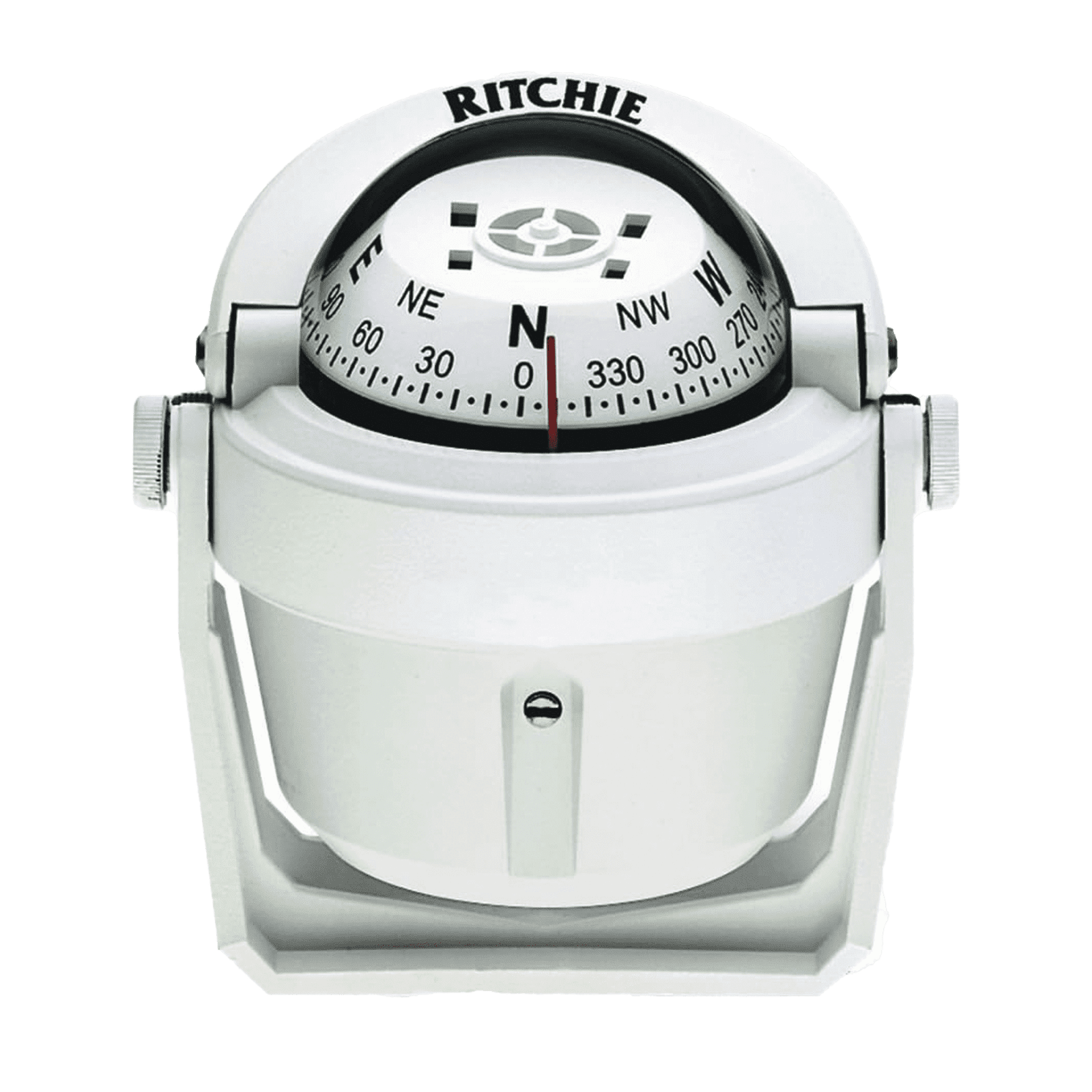 Brújula serie Explorer en color blanco, con iluminación nocturna color verde. B-51W - RITCHIE