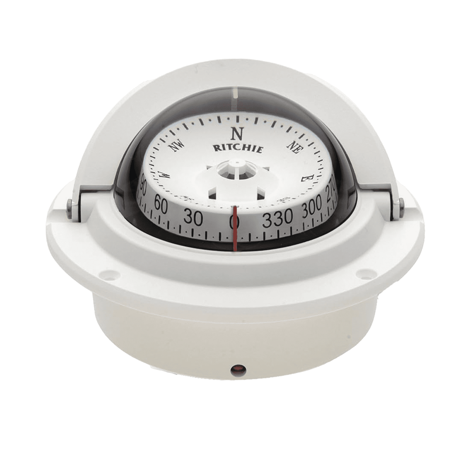 Brújula serie Voyager en color blanco, cuenta con iluminación nocturna color verde. F-83W - RITCHIE