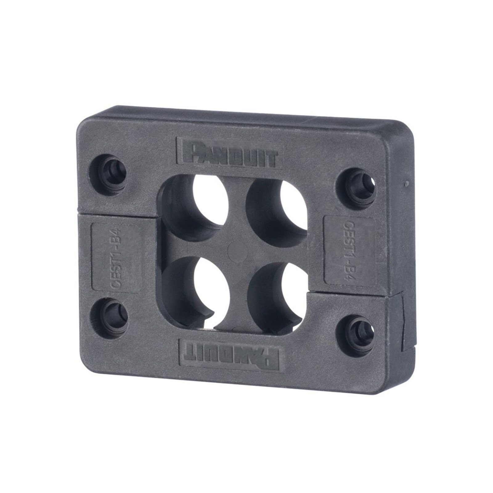 Pasacables de 4 Orificios de Marco Rectangular de 1.81″ X 1.42″, IP54, para Cables Terminados, color Negro CEST1-B4 - PANDUIT