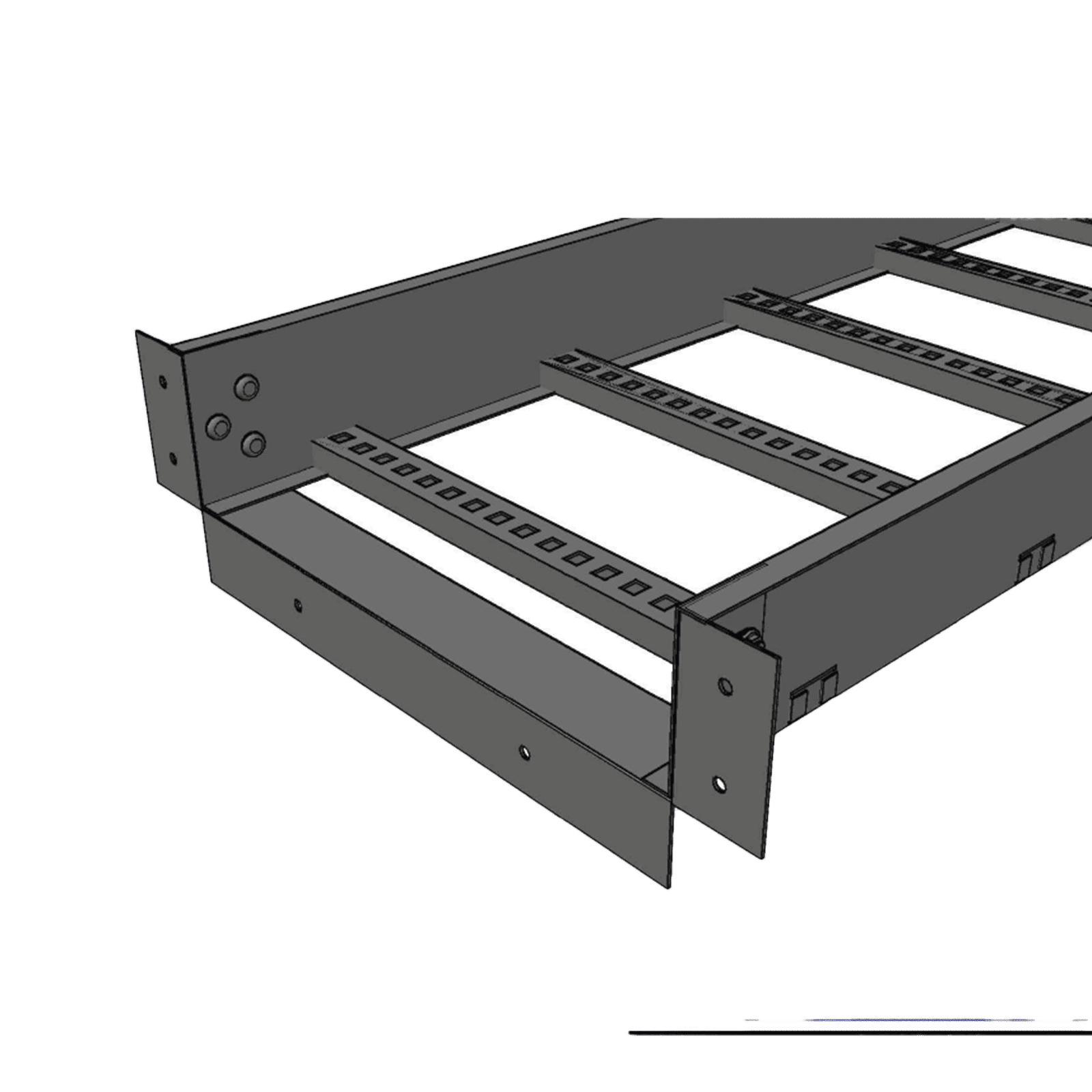 Conector de Escalera de Aluminio a Tablero (Caja) / Peralte 3 1/4″ / Ancho 6″ / Incluye Tornillería CH-CEC8X6ALK - CHAROFIL