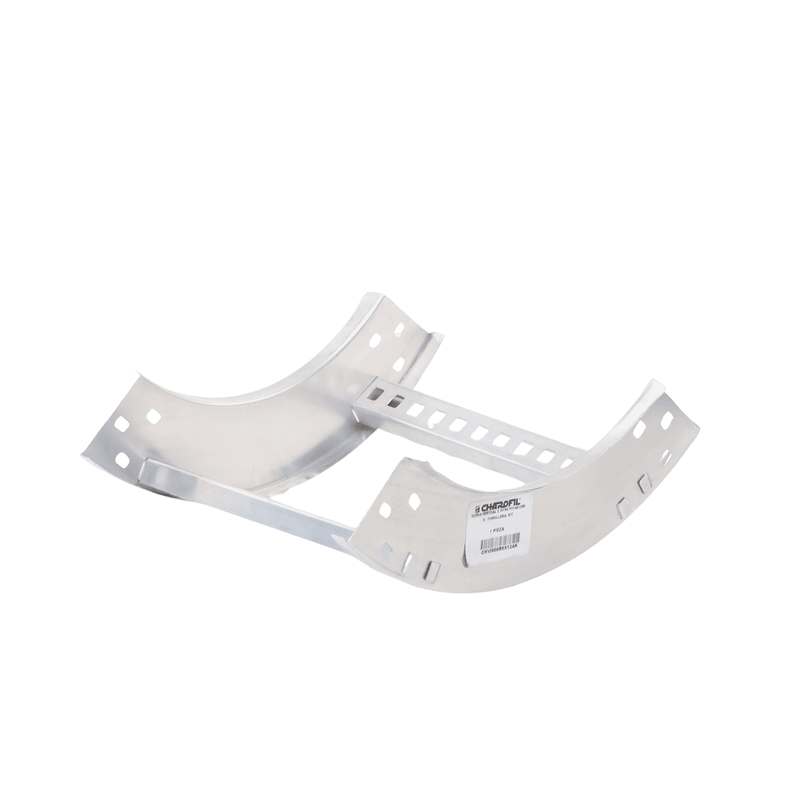 Curva Vertical Interior de Aluminio de 90° Perfil Z / Peralte 3 1/4″ / Ancho 12″ / Radio 8″ / Incluye Tornillería CHVI908R8X12AK - CHAROFIL