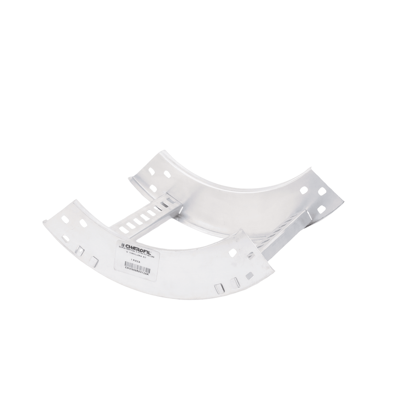 Curva Vertical Interior de Aluminio de 90° Perfil Z / Peralte 3 1/4″ / Ancho 12″ / Radio 8″ / Incluye Tornillería CHVI908R8X12AK - CHAROFIL