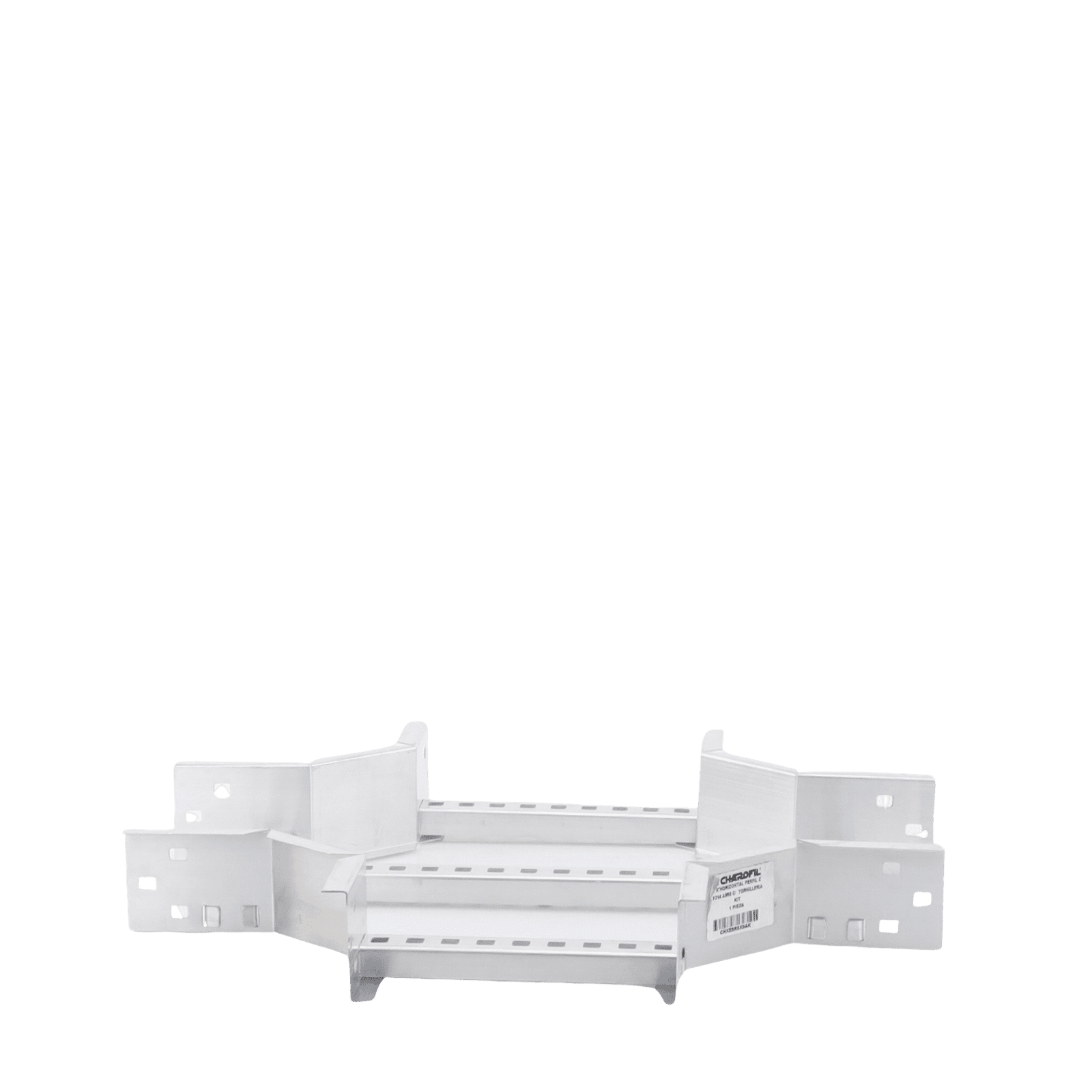 Derivación “X” Horizontal de Aluminio Perfil Z / Peralte 3 1/4″ / Ancho 9″/ Radio 8″ / Incluye Tornillería CHXE8R8X9AK - CHAROFIL