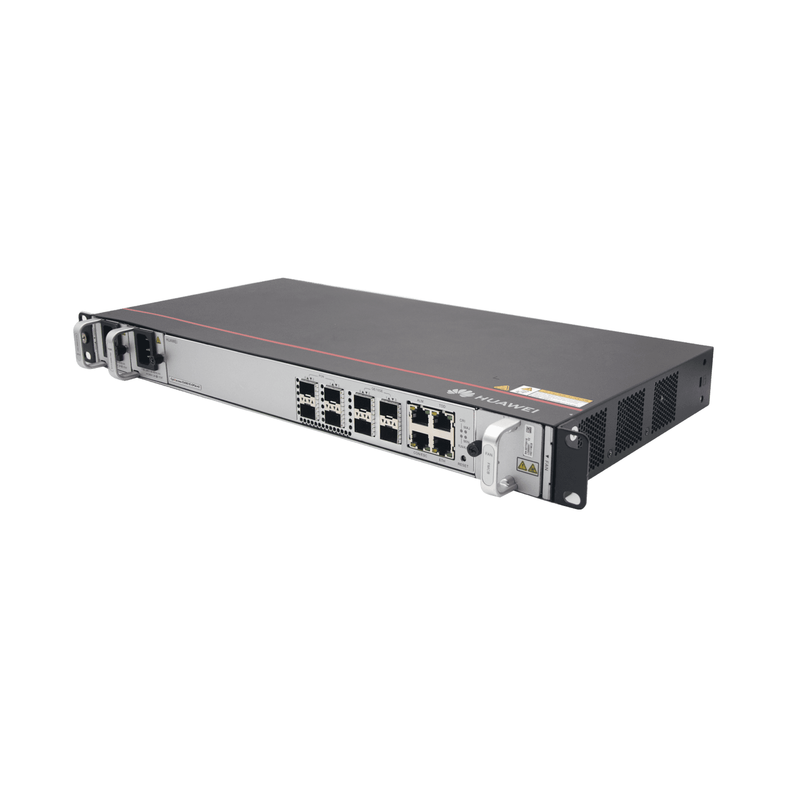 OLT GPON OptiXAccess 4 puertos C+, 4 puertos uplink (10GE/GE), 2 Fuentes de Alimentación AC, 1 UR EA5801E-GP04 - HUAWEI