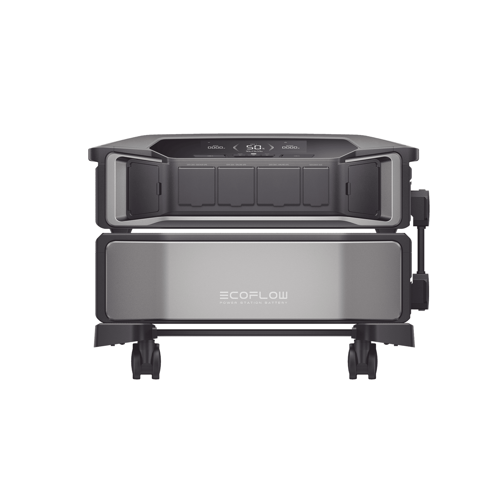 Estación de Energía Delta Pro Ultra 7.2kW para Respaldo Residencial, Incluye Batería de Litio LFP 6kWh, Sincronización para Mayor Potencia, Carga Solar Hasta 4000W, Capacidad de Trabajo Online (0ms) EF-DPU-BP - ECOFLOW