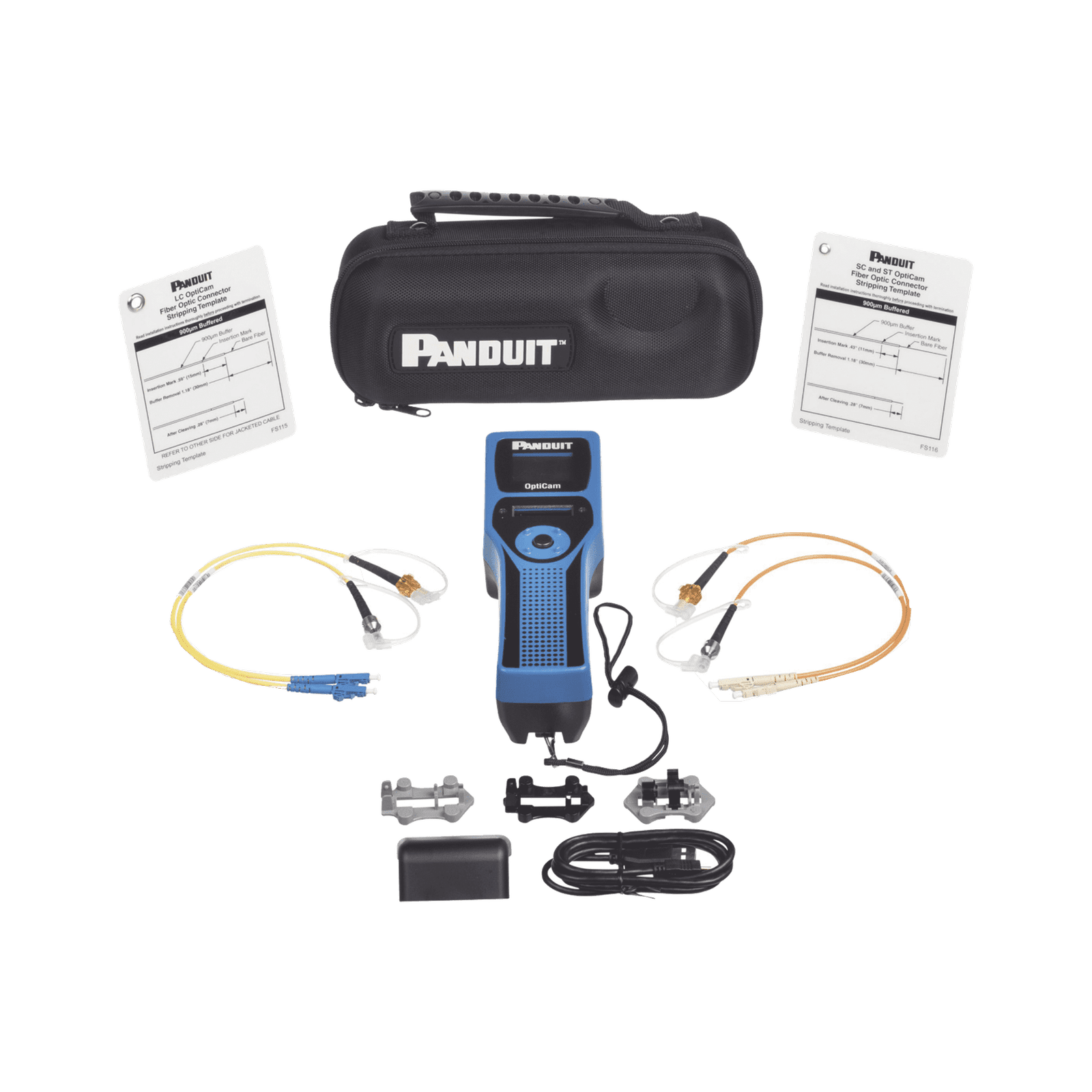 Kit Completo de Herramienta OCTT Opticam 2 de Panduit, para Terminación de Conectores Pre-Pulidos LC, SC o ST, Incluye Desforradora y Cleaver FOCTT2-PKIT3 - PANDUIT