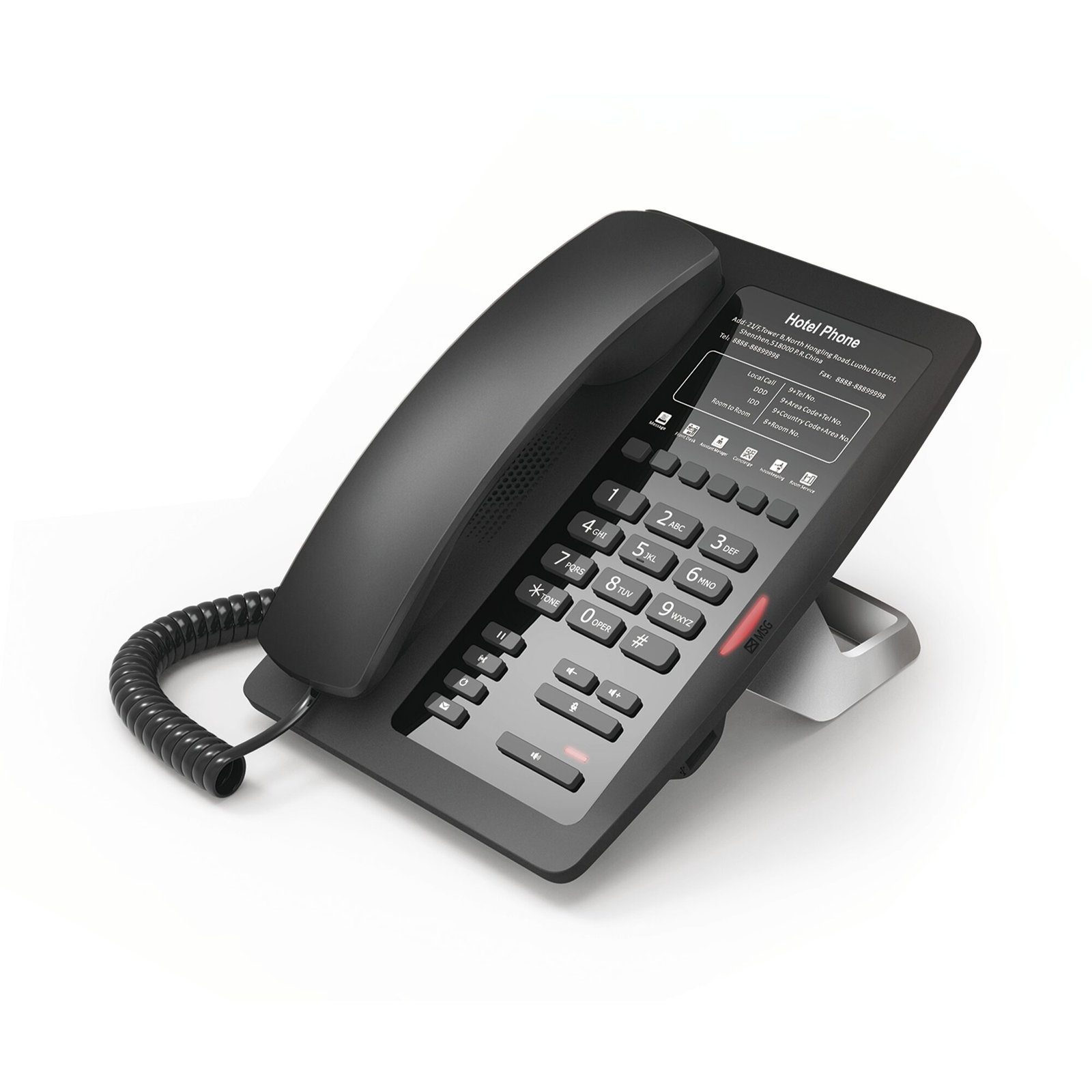 Teléfono IP WiFi para Hotelería, profesional con 6 teclas programables para servicio rápido (Hotline), plantilla personalizable con PoE H3WB 196466 - FANVIL