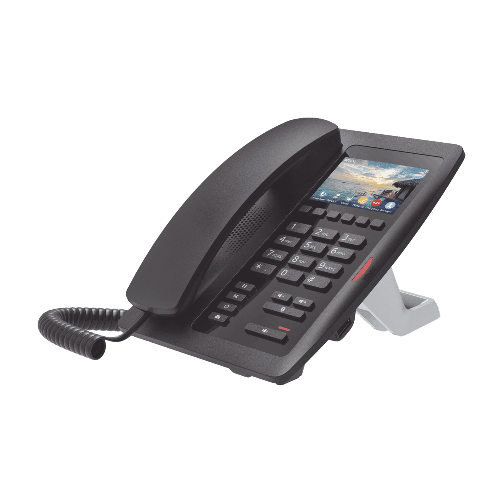 (H5W Color Negro)Teléfono IP WiFi para Hotelería, profesional de gama alta con pantalla LCD de 3.5 pulgadas a color, 6 teclas programables para servicio rápido (Hotline) PoE H5WB 196469 - FANVIL