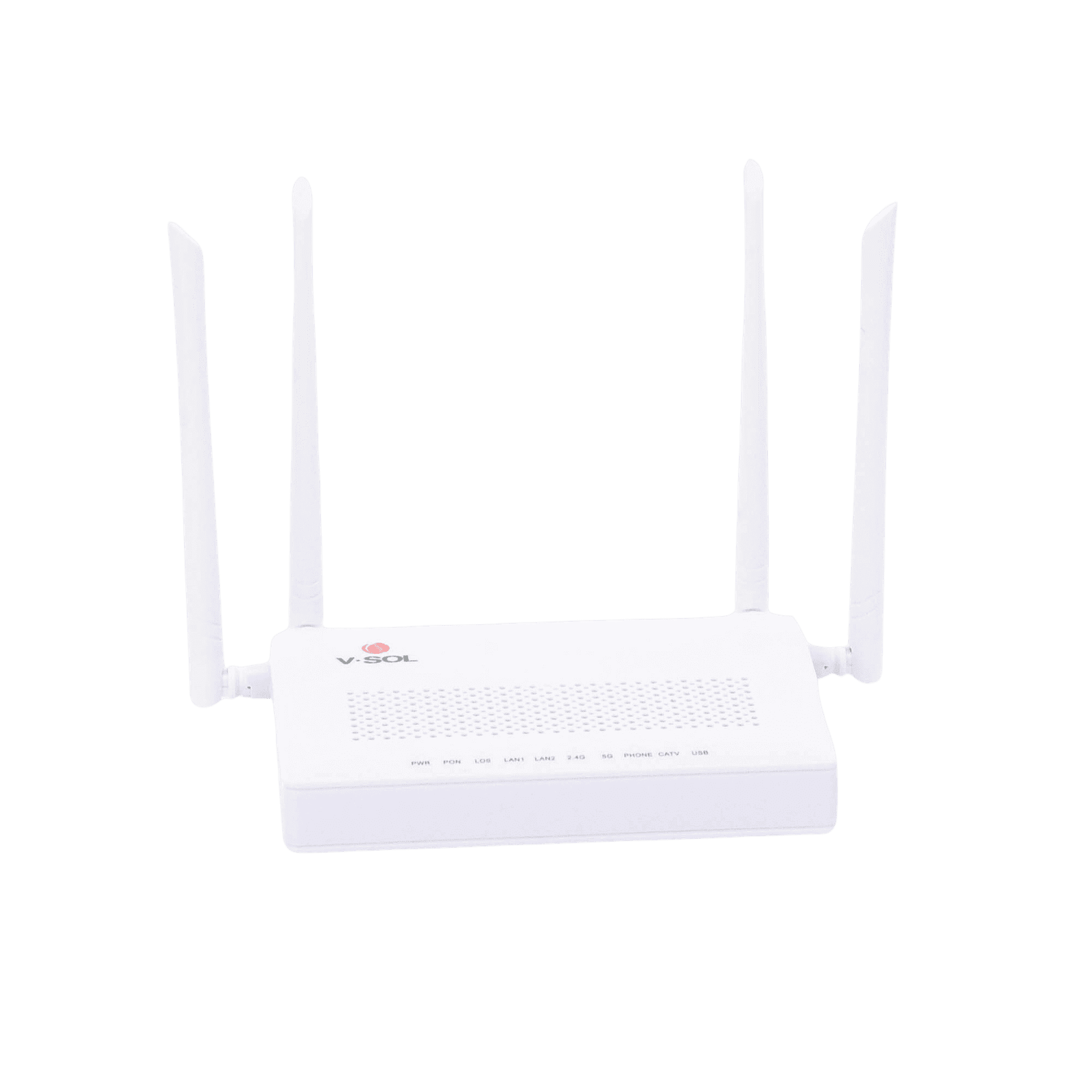 ONU Dual GPON/EPON con Wi-Fi AC de doble banda, 1 puerto SC/APC + 2 puertos LAN Gigabit + 1 puerto FXS + 1 Puerto CATV HG323ACT - V-SOL