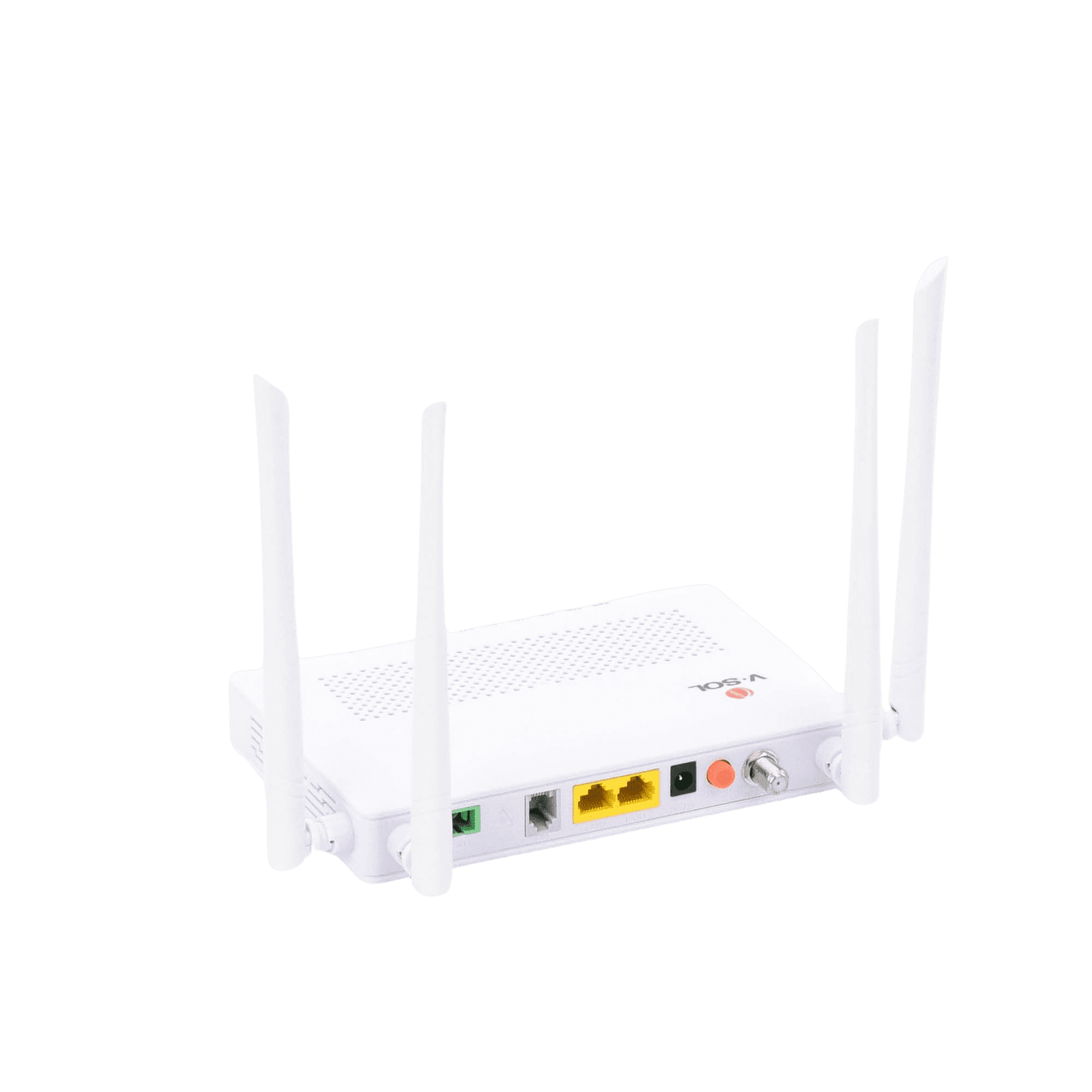 ONU Dual GPON/EPON con Wi-Fi AC de doble banda, 1 puerto SC/APC + 2 puertos LAN Gigabit + 1 puerto FXS + 1 Puerto CATV HG323ACT - V-SOL