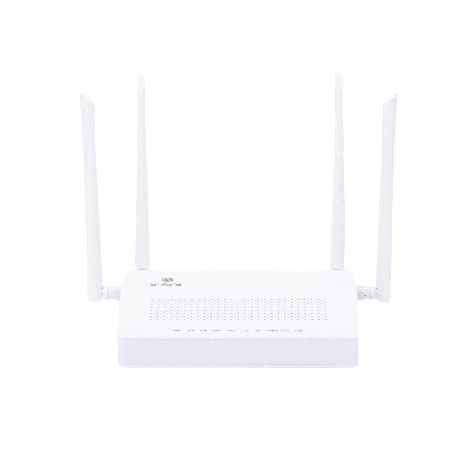 ONU Dual GPON/EPON con Wi-Fi AC de doble banda, 1 puerto SC/APC + 2 puertos LAN Gigabit + 1 puerto FXS + 1 Puerto CATV HG323ACT - V-SOL
