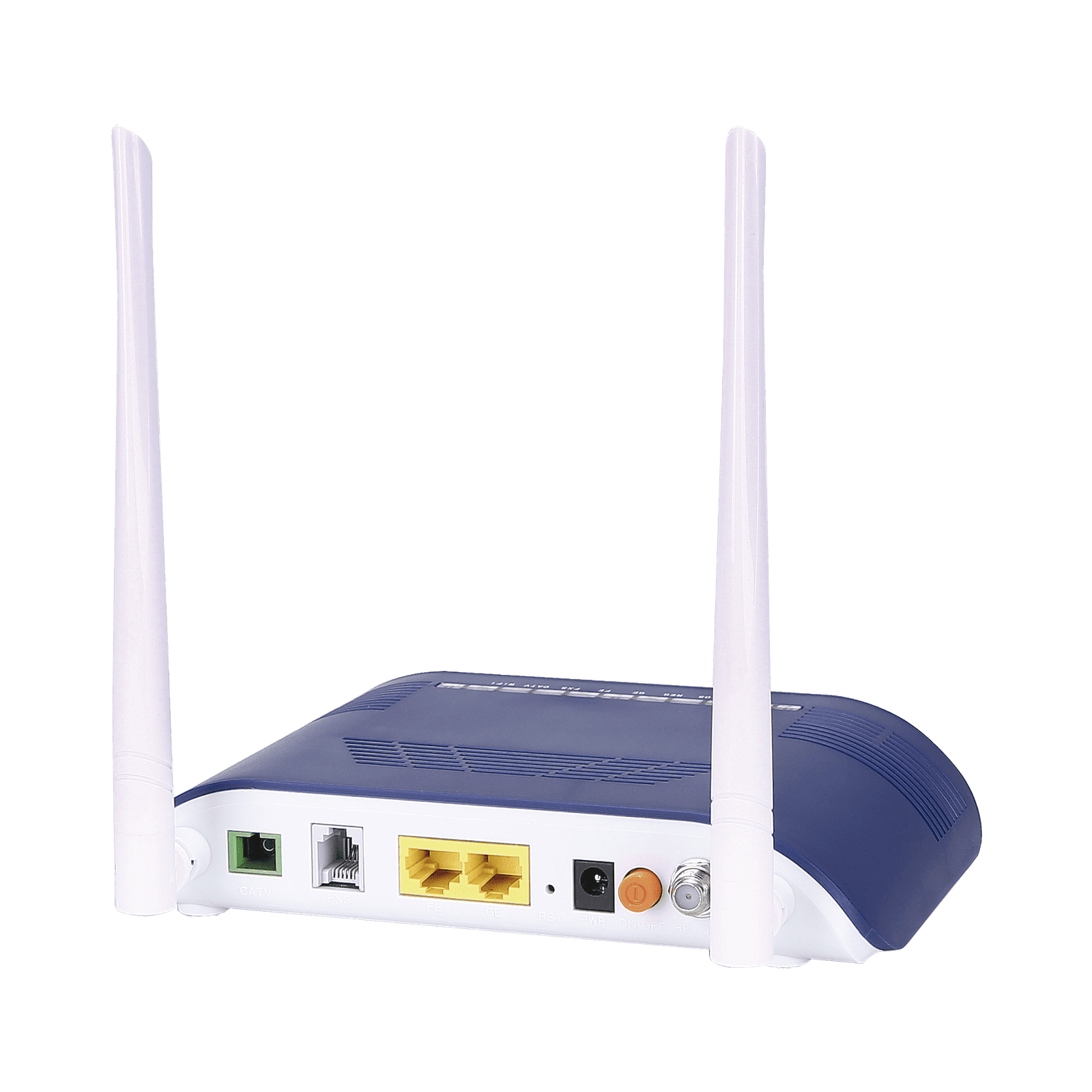 ONU Dual G/EPON con Wi-Fi en 2.4 GHz + 1 puerto SC/APC + 1 puerto LAN Gigabit + 1 puerto LAN Fast Ethernet + 1 puerto FXS + 1 puerto CATV, hasta 300 Mbps vía inalámbrico HG323RG-WT 191957 - V-SOL
