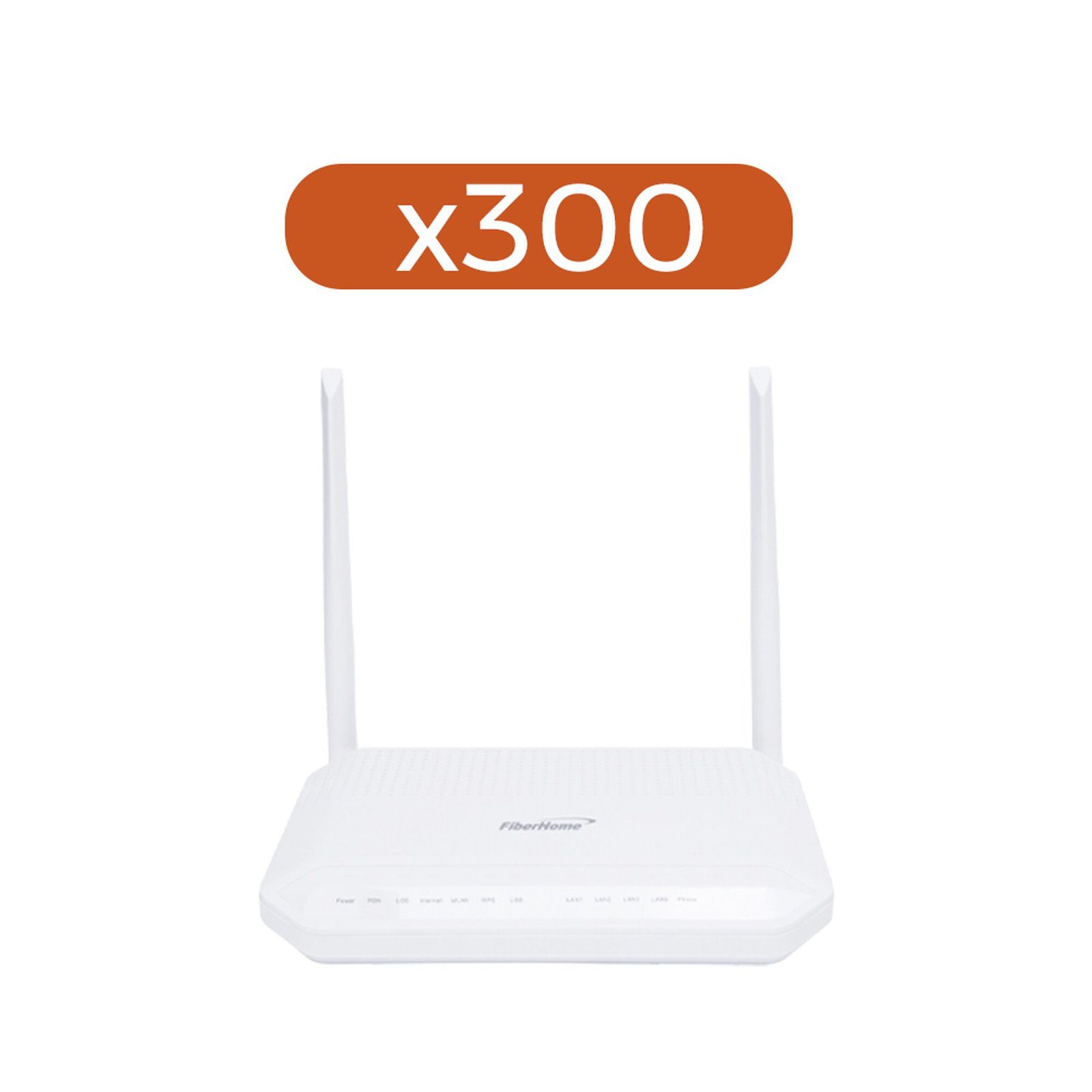 Kit 300 Piezas ONU GPON WiFi 2.4/5 GHz MIMO 2×2, 4 puertos Gigabit + 1 POTS + USB, conector SC/UPC HG6143D-KIT - FIBERHOME