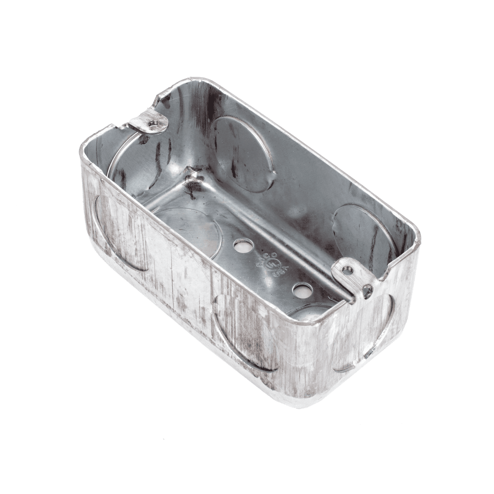 Caja (Chalupa) 4×2″ / Profundidad 1-7/8″ / 7 Entradas de 3/4″ / Troquelada. HUB-663 - RACO