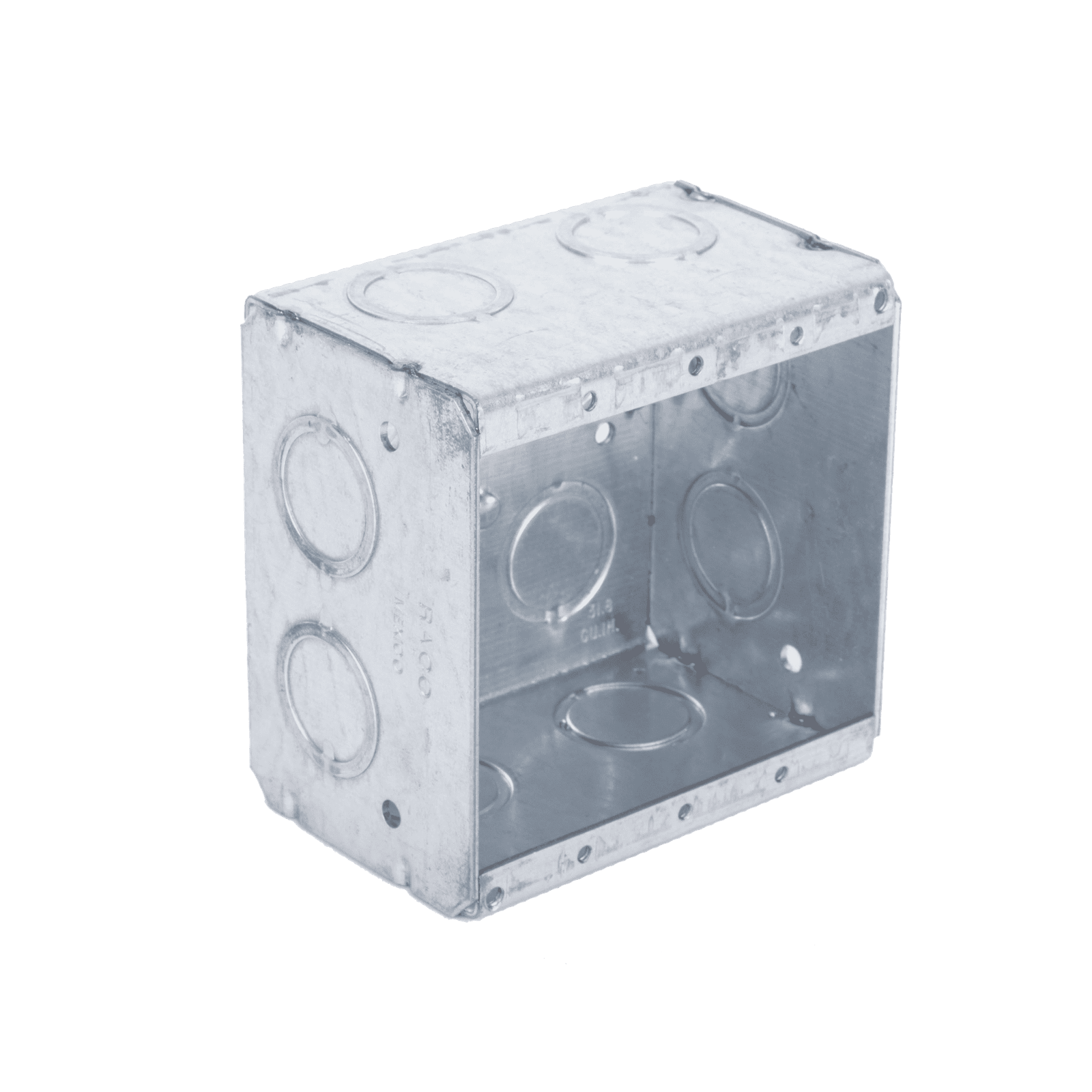 Caja Multigang de 2 Gangs/ Profundidad de 2-1/2″/ 12 Entradas de 1/2″ – 3/4″. HUB-691 - RACO