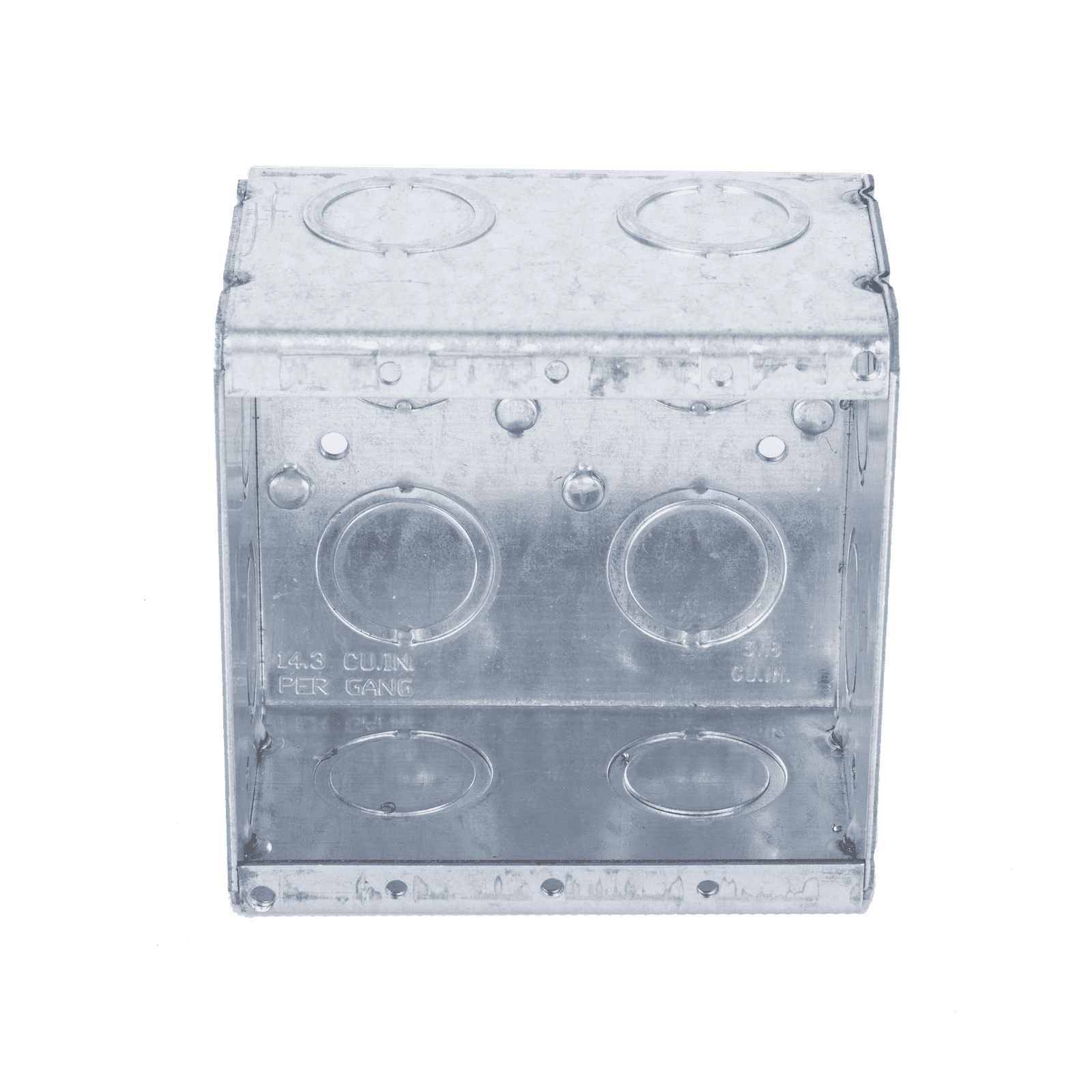 Caja Multigang de 2 Gangs/ Profundidad de 2-1/2″/ 12 Entradas de 1/2″ – 3/4″. HUB-691 - RACO