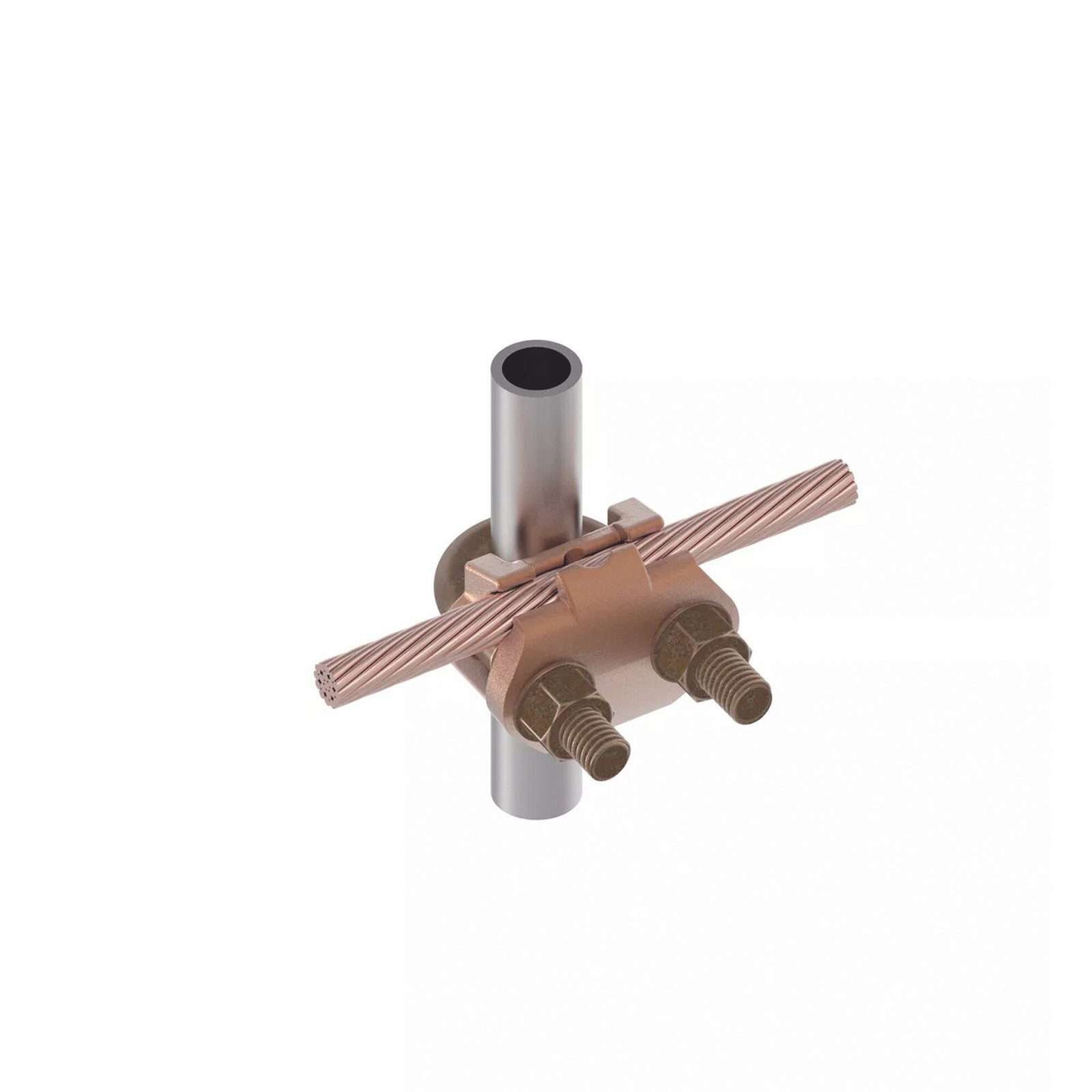 Conector Mecánico para Cable Calibre 2/0 AWG a 250 KCMIL / Paralelo o 90° a Tubo de 3/8″ o Varilla de 5/8″ – 3/4″. HUB-GAR-6429 - HUBBELL BURNDY