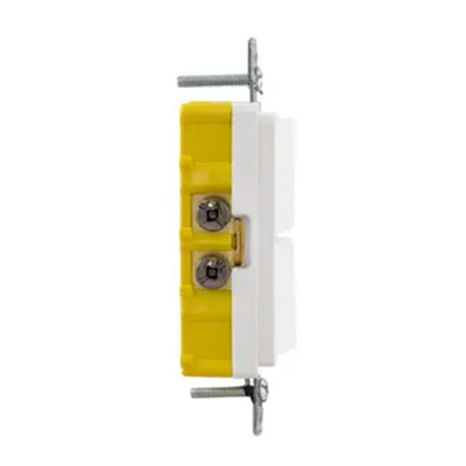 Interruptor Residencial 15 A 120-277 V, con 2 Bases Unipolares, Cableado lateral, Color Blanco. HUB-RCD-101W - HUBBELL
