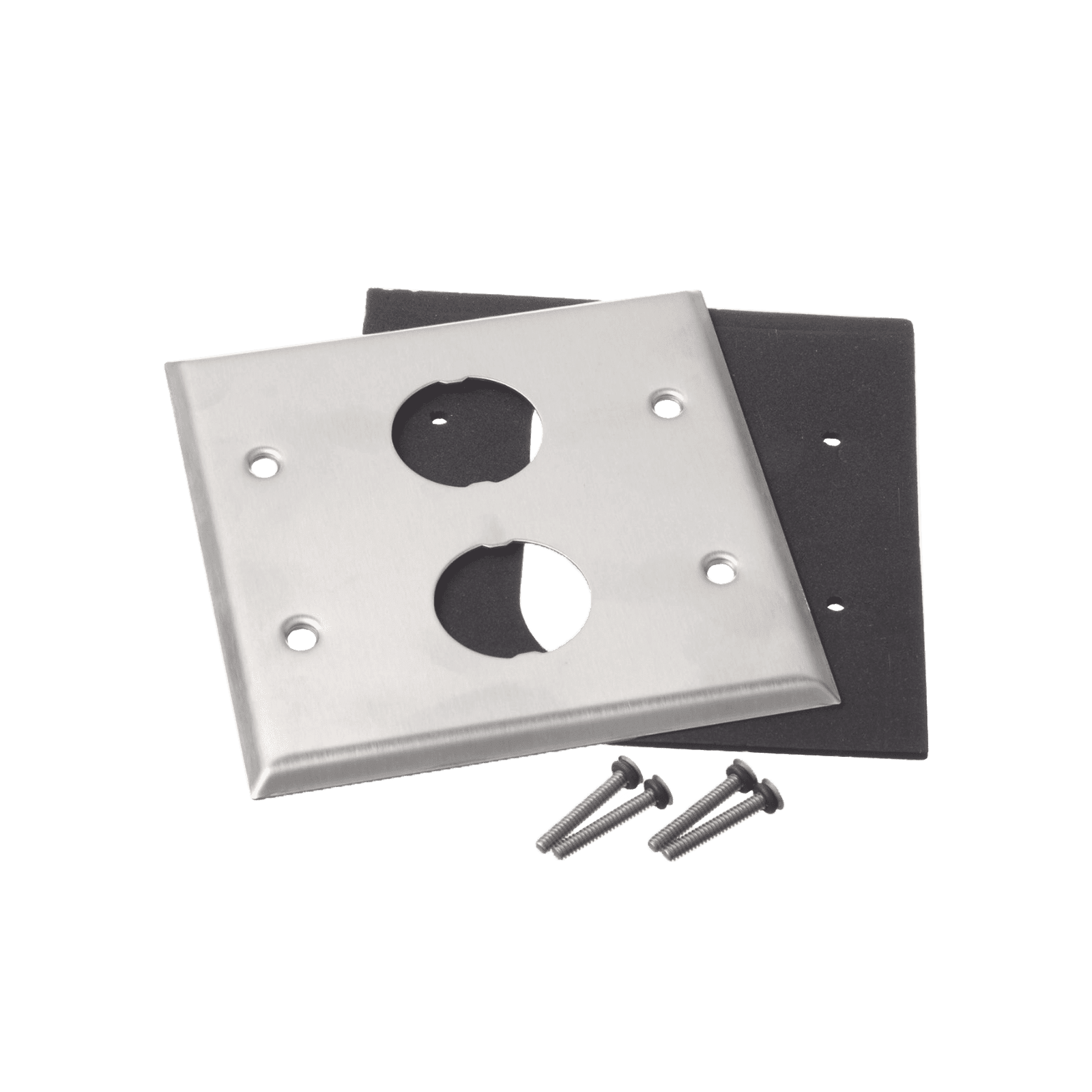Placa de Pared Doble IndustrialNet™, Para 2 Conectores Industriales, de Acero Inoxidable IAEFP2-2G - PANDUIT