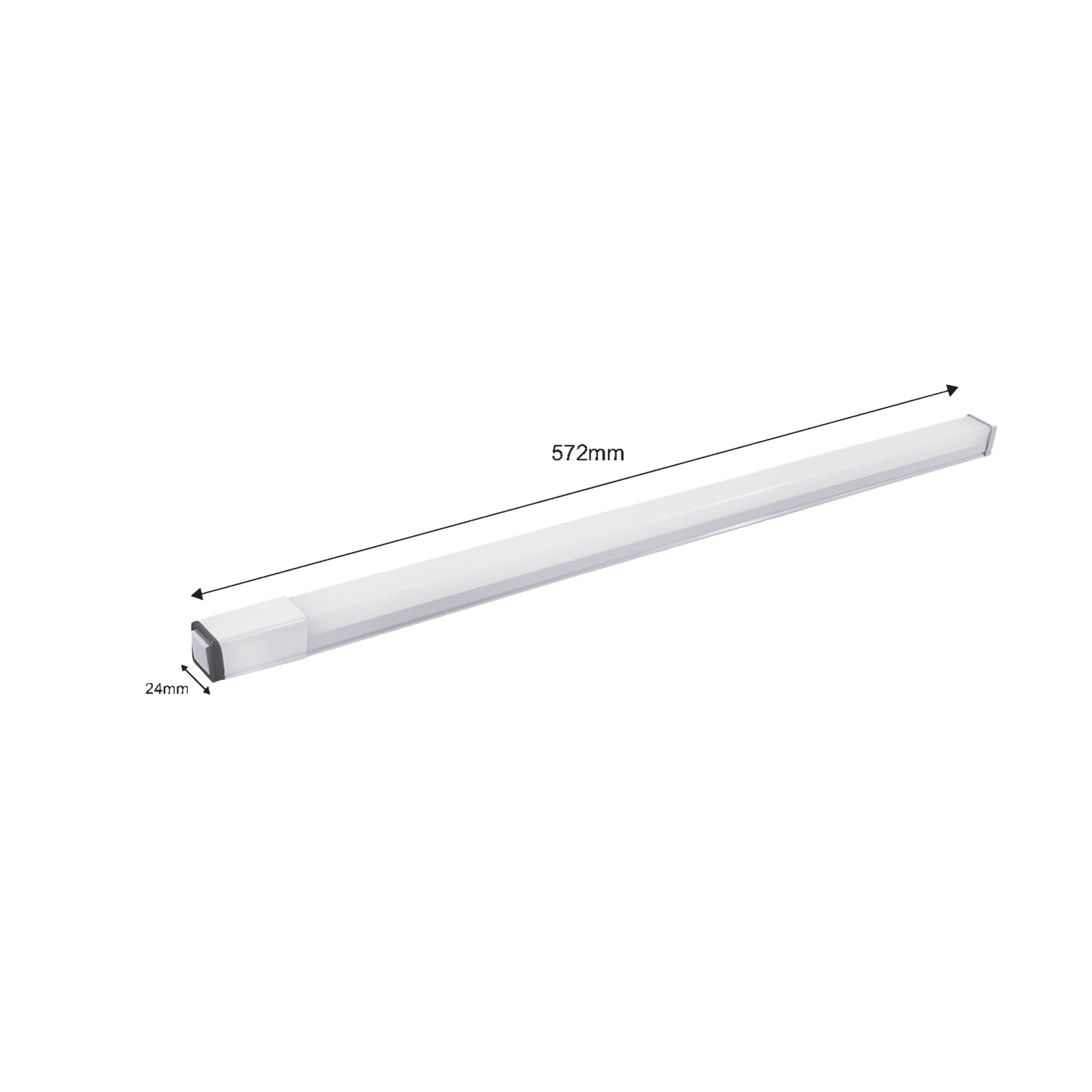 Luminario LED Tipo Regleta / 572 x 24 x 24 mm / 127 Vca / Luz Blanca 6 500 °K / 900 lm. JLT-591 - JWJ