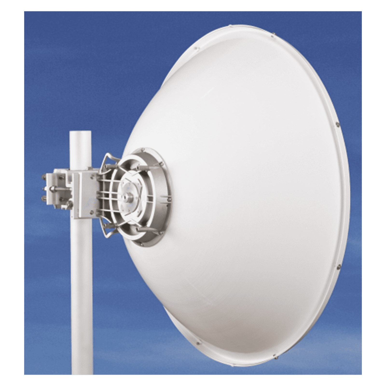 Antena direccional Alto Rendimiento / Parábola profunda para mayor aislamiento al ruido /4 ft / Guía de onda para radio B5x y C5x / Ganancia de 35 dBi / Soporte de acero inoxidable / Polaridad en 90 ° y 45 ° / Incluye montaje. JRC35DMCB5X - JIROUS