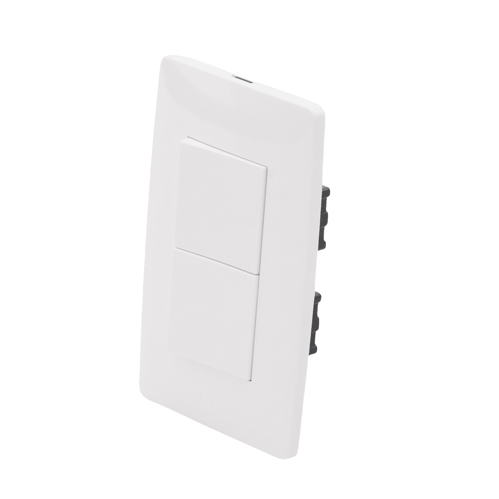 Placa con 2 Interruptores Escalera 10 A/ 127 V CA ~ 60 Hz / 1 1/2 Módulos / Color Blanco. JTL-C7306 - JWJ