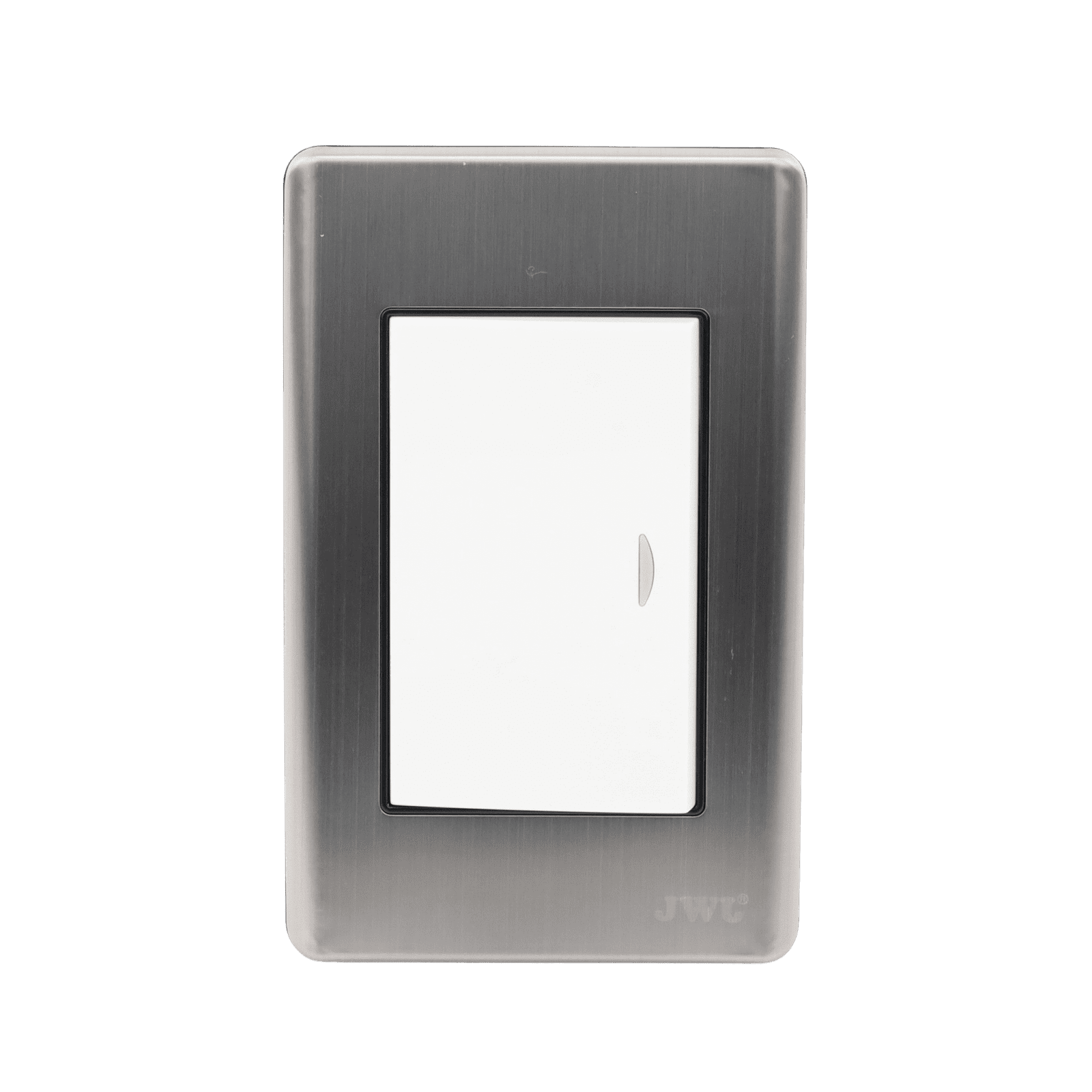 Placa de policarbonato con Interruptor sencillo 10 A/ 127 V CA ~ 60 Hz / Carcasa de Acero. JTL-E7501 - JWJ