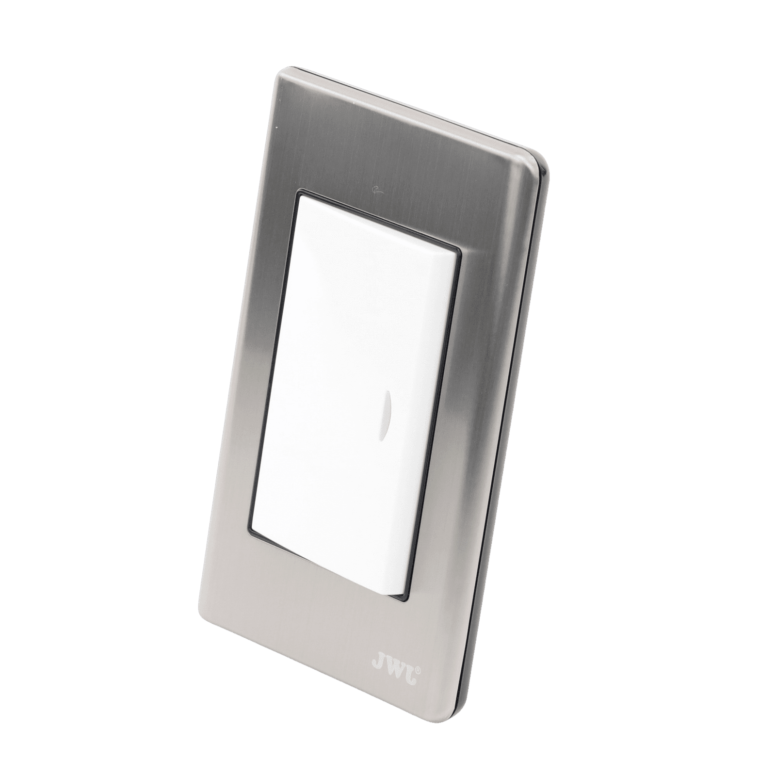 Placa de policarbonato con Interruptor sencillo 10 A/ 127 V CA ~ 60 Hz / Carcasa de Acero. JTL-E7501 - JWJ