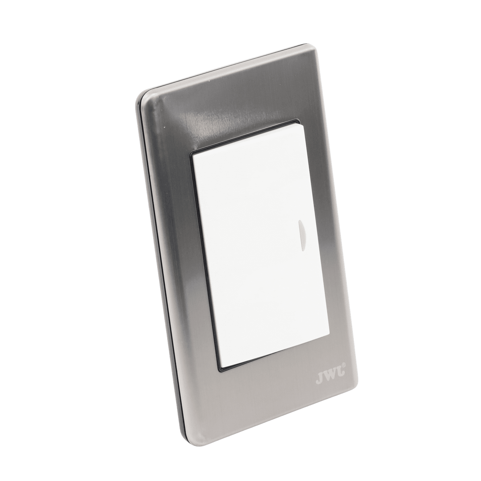 Placa de policarbonato con Interruptor sencillo 10 A/ 127 V CA ~ 60 Hz / Carcasa de Acero. JTL-E7501 - JWJ